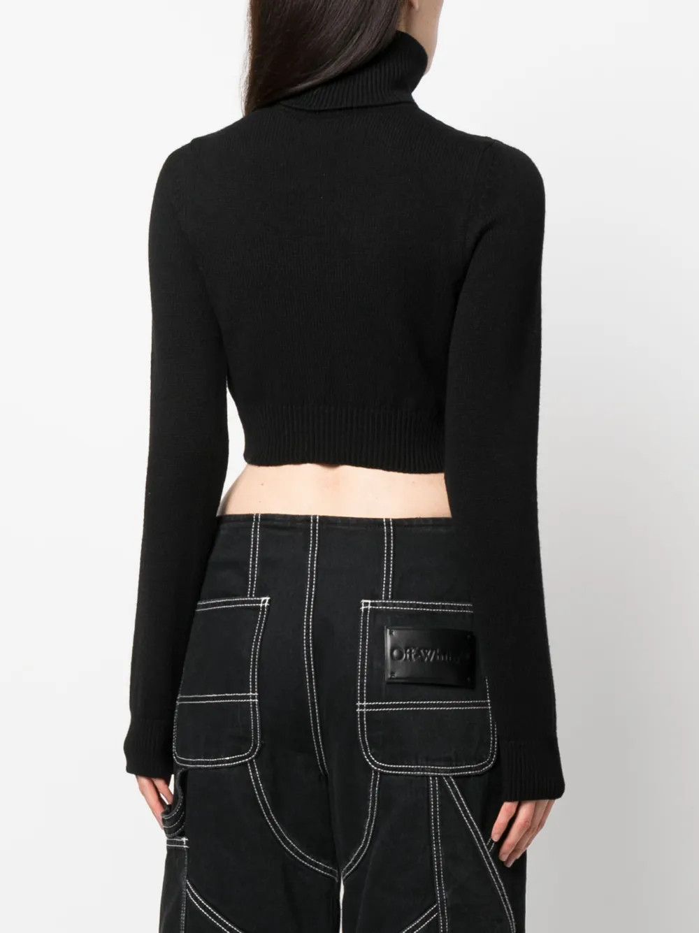 Palm Angels o1y1225 Turtleneck Sweater in Black Size XXS / US 00 / IT 34 - 4 Thumbnail