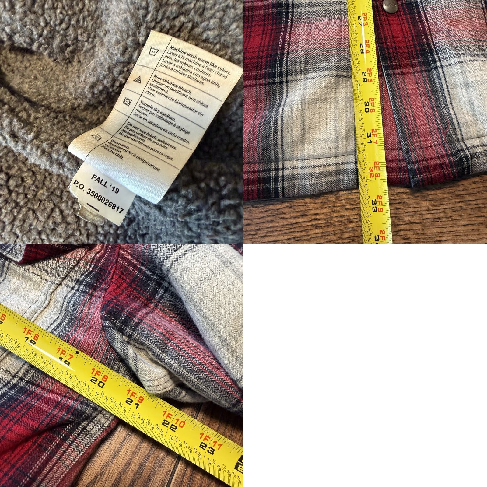 Carhartt Carhartt Jacket Mens Small Lined Red Plaid Flannel 103821 608 Size US S / EU 44-46 / 1 - 8 Thumbnail