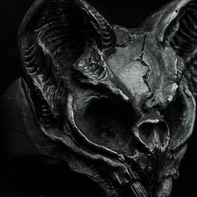 Jewelry Satanic Skull Ring Size ONE SIZE - 3 Thumbnail