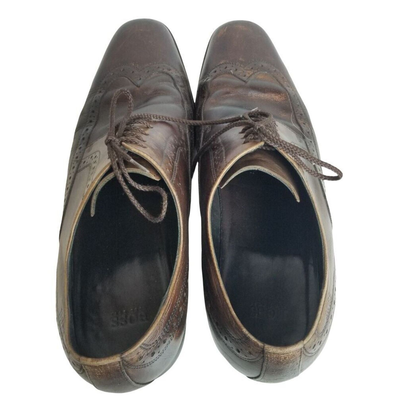 Hugo Boss Hugo Boss Mens Leather Wingtip Lace Up Oxford Dress Shoes Size US 9.5 / EU 42-43 - 7 Thumbnail