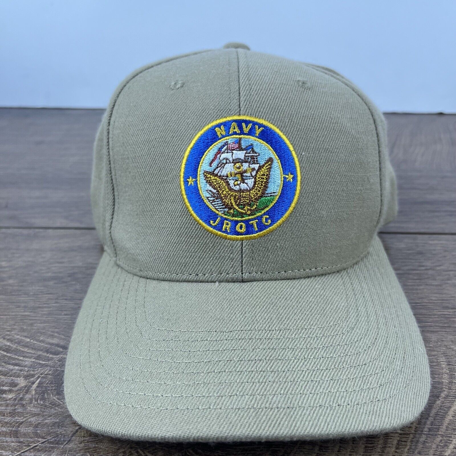 Other NAVY JROTC Hat US Navy Junior ROTC Adjustable Hat Tan Brown Size ONE SIZE - 1 Thumbnail