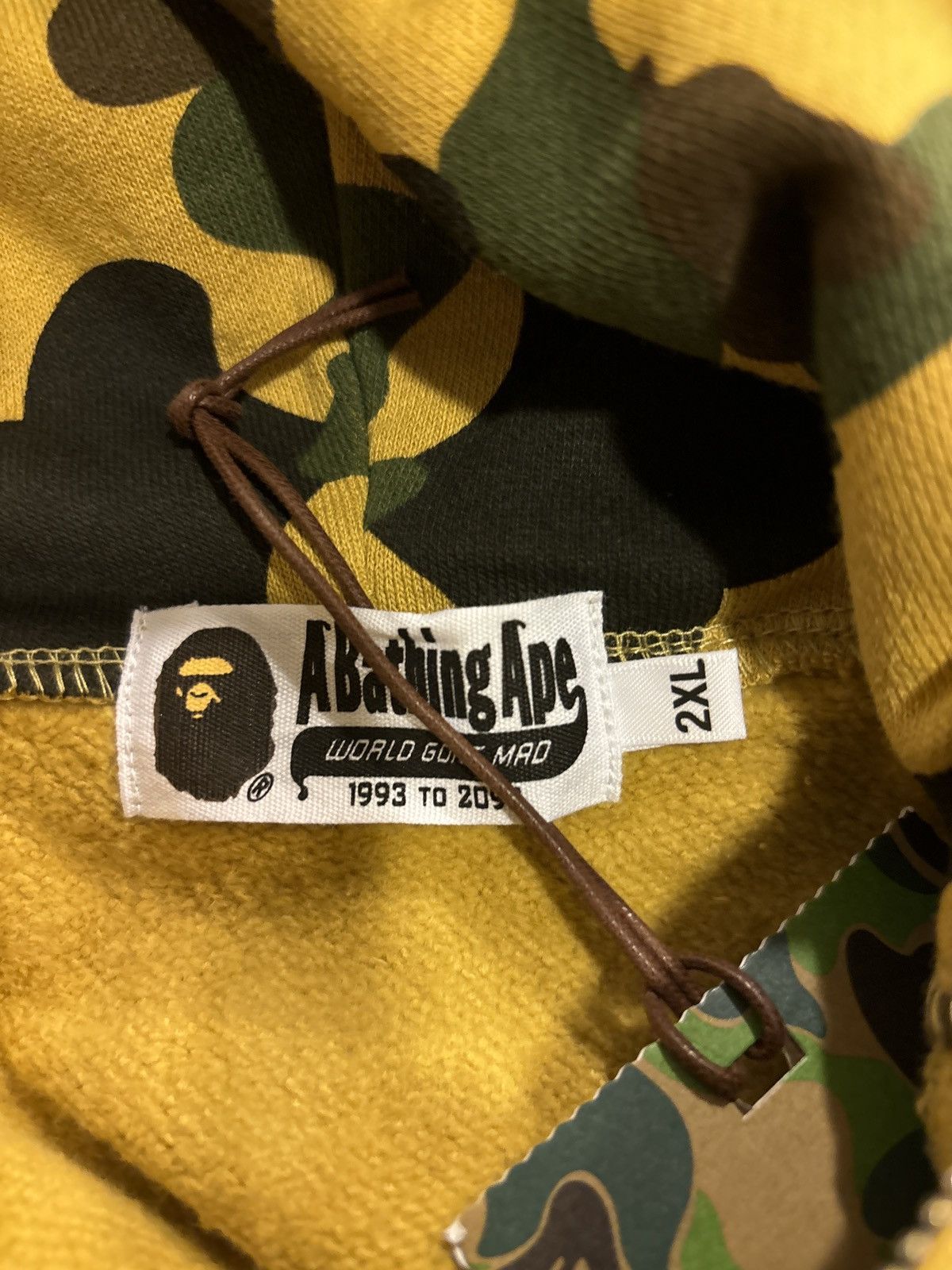 Bape Bape Yellow Camo ‘Ponr’ Shark Zip Hoodie Size US XXL / EU 58 / 5 - 6 Thumbnail