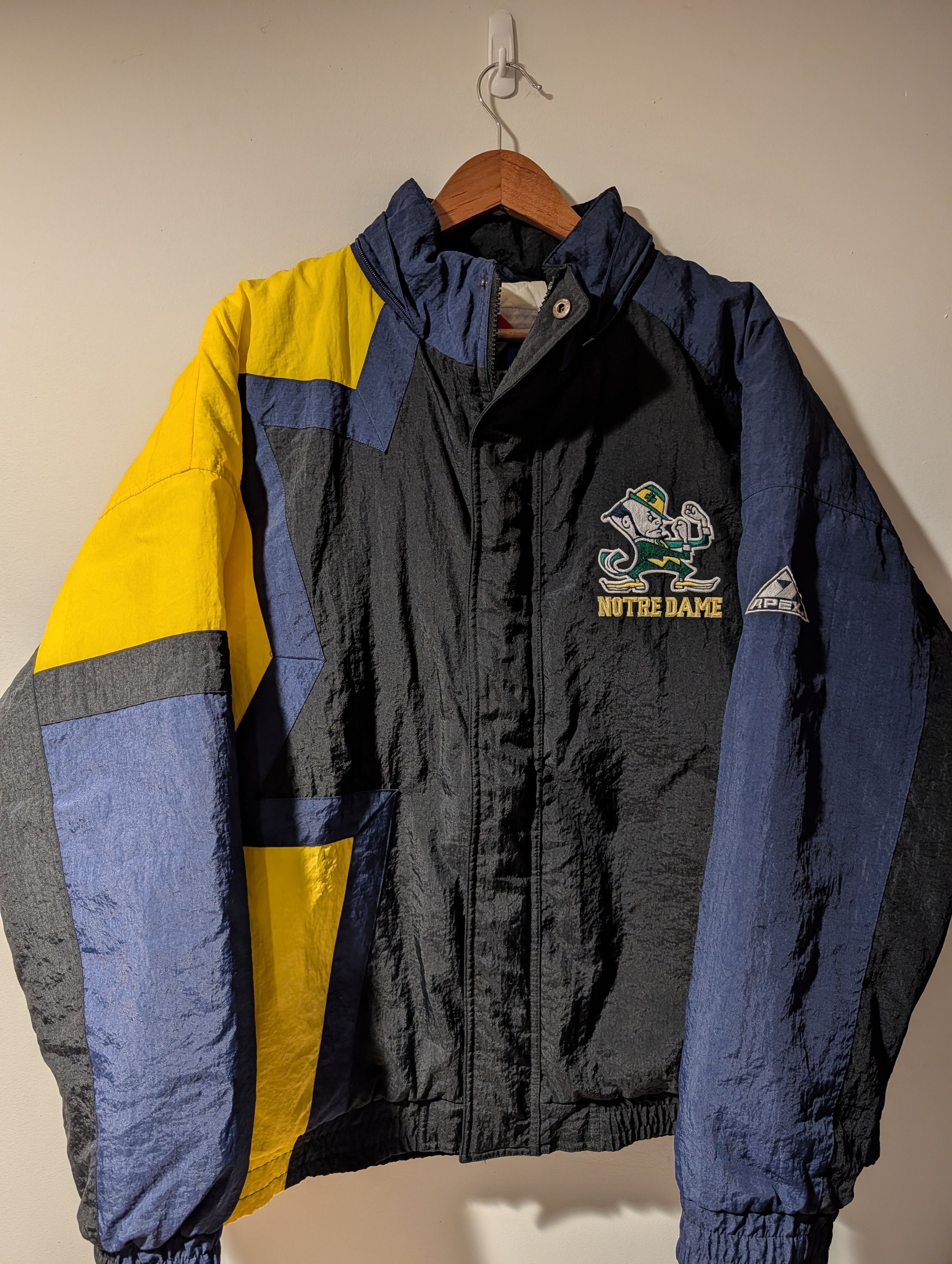 Apex One Vintage 90s Notre Dame Fighting Irish APEX Puffer Jacket Size US XL / EU 56 / 4 - 4 Thumbnail