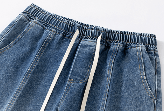 Japanese Brand × Jean Men's straight American street wide-leg drawstring jeans Size US 32 / EU 48 - 4 Thumbnail