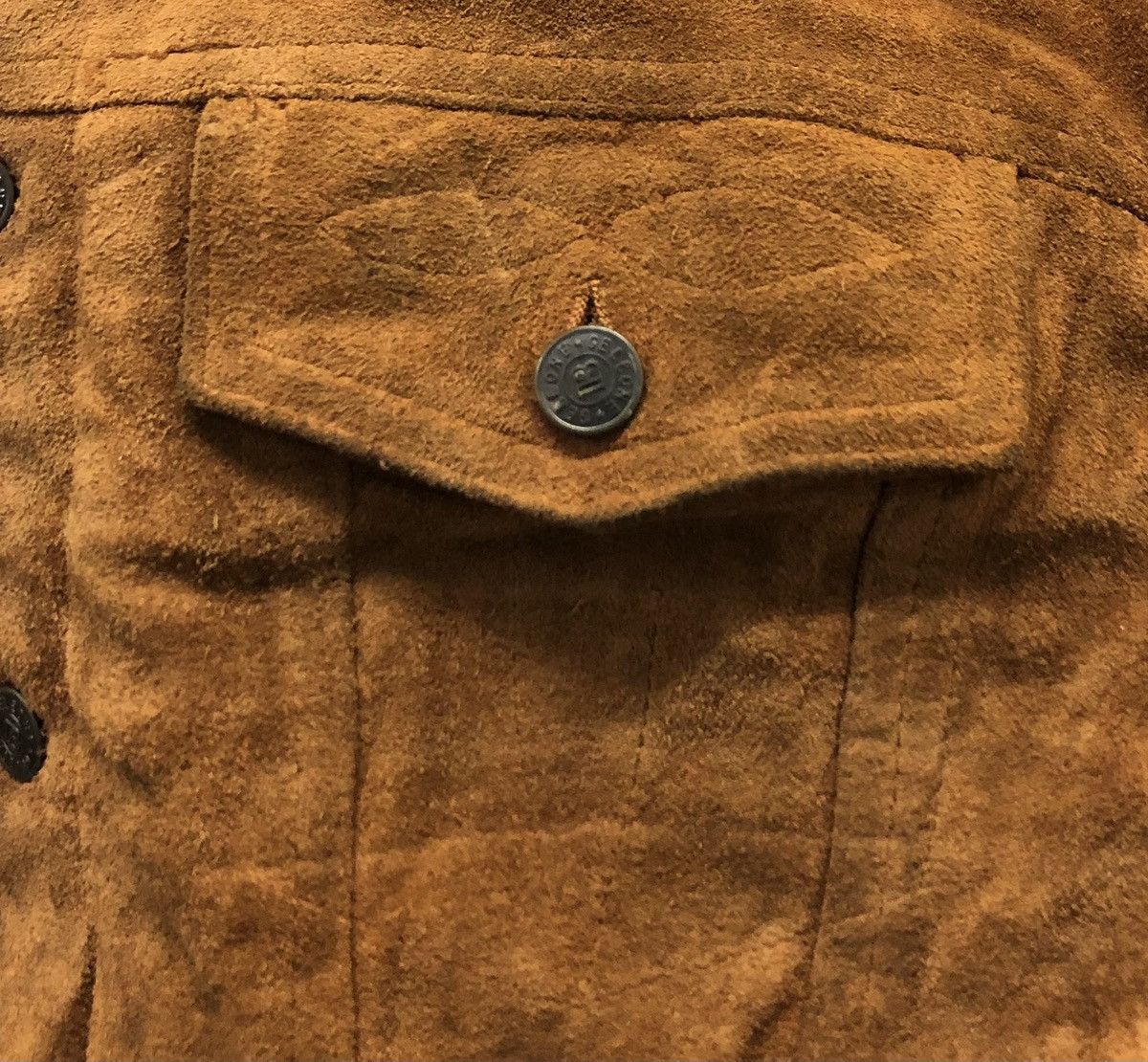 Leather Vintage Suede Jacket with Faux Fur Collar – Gelzone Basic Size US M / EU 48-50 / 2 - 5 Thumbnail