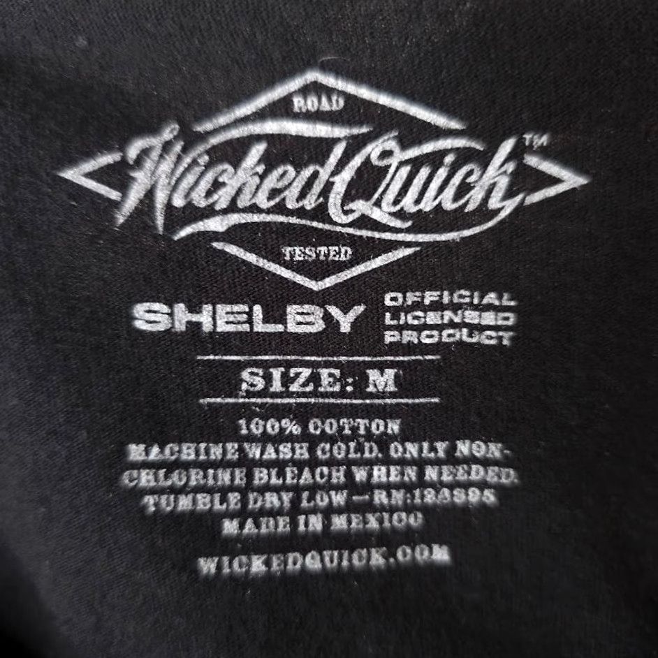 Vintage Wicked Quick Shelby Cobra T Shirt Mens Size Medium Black Las Vegas Smokin Fast Car Graphic Tee Ford Mens Size US M / EU 48-50 / 2 - 6 Thumbnail