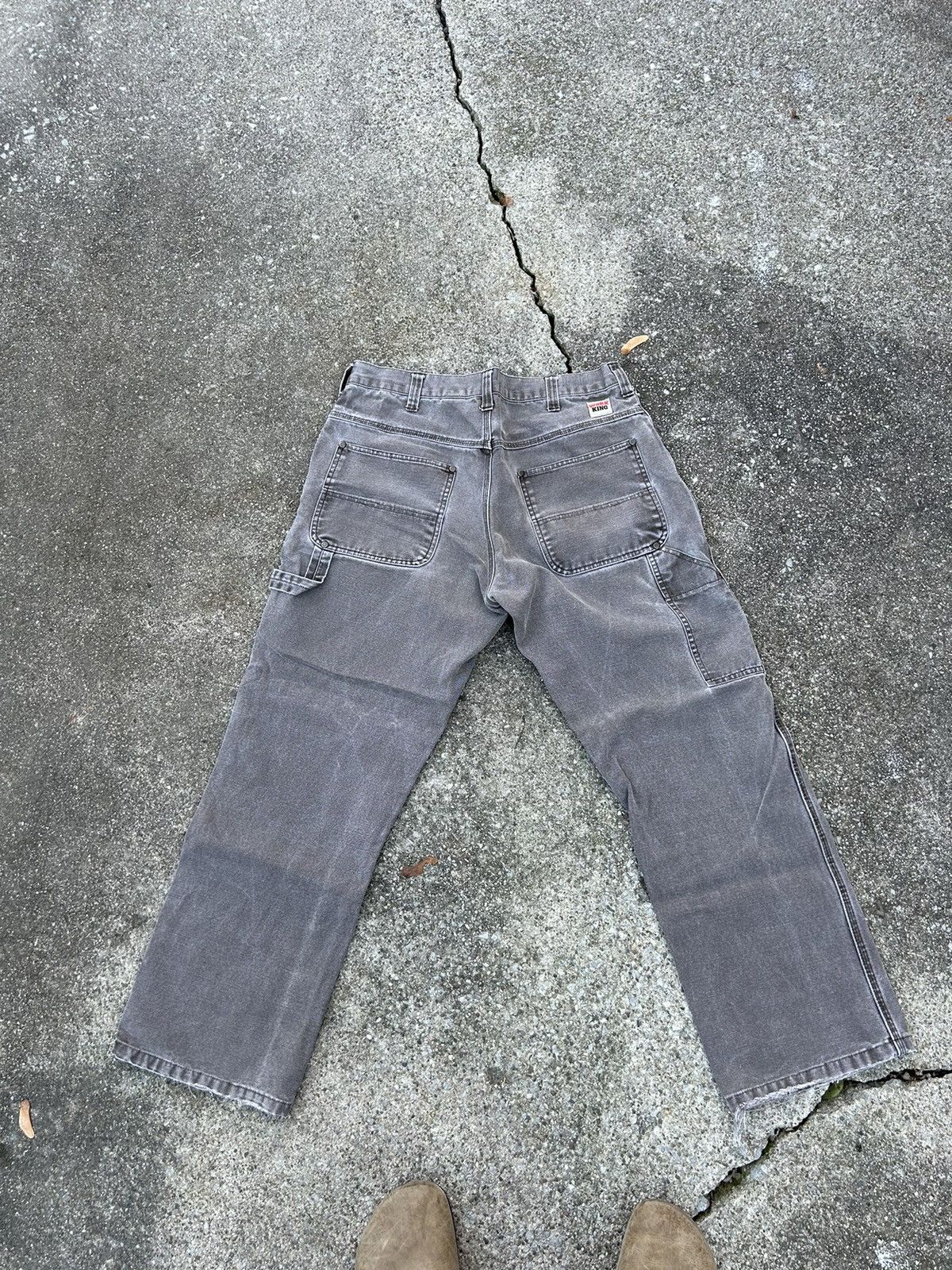 Carhartt × Vintage Work-King Carpenter Pants Grey Size US 34 / EU 50 - 2 Thumbnail