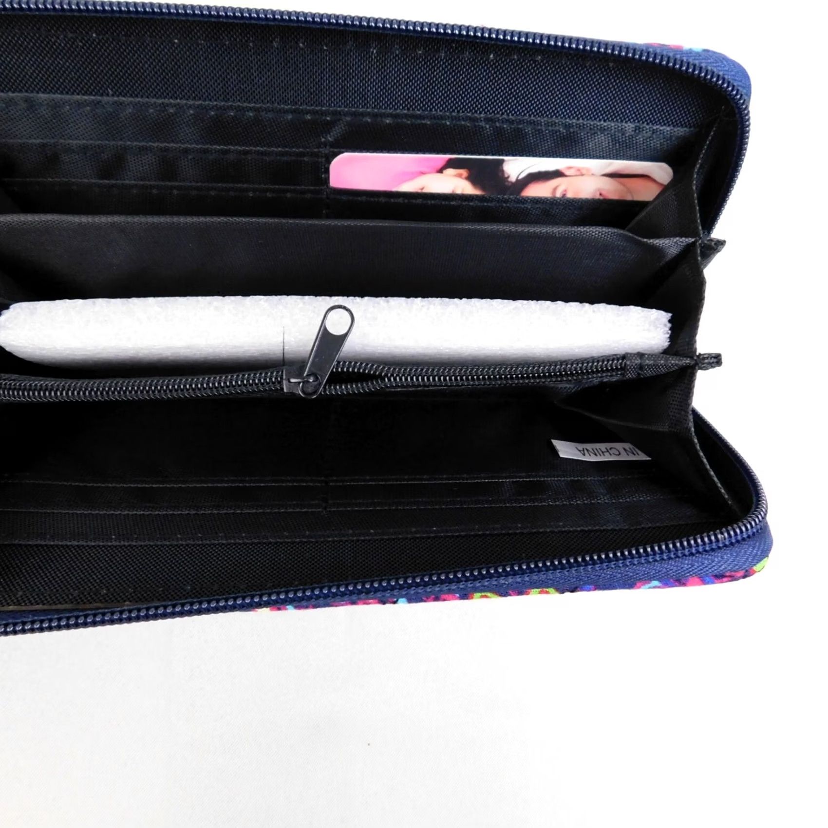Vintage VINTAGE Quilted Mandala Print Zip-Around Wristlet Clutch Wallet Navy 7.5" x 4" Women Wallet Zip-Around Size ONE SIZE - 6 Thumbnail