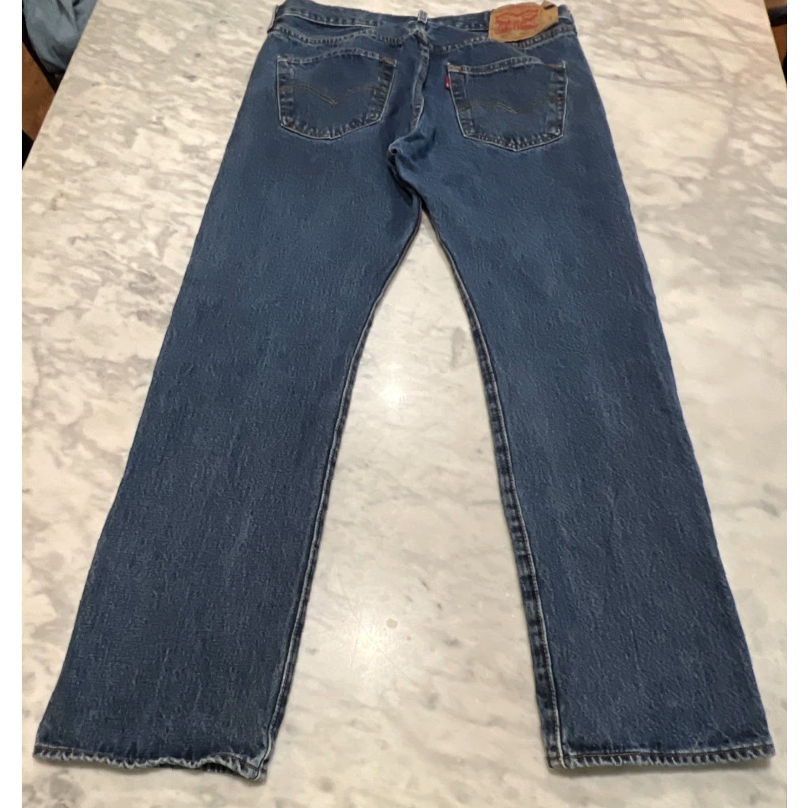 Levi's VINTAGE Levi’s 501 Jeans Button Fly Men 34x30 Blue Straight Classic Jeans 5-Pocket Denim Cotton USA Cowboy Size US 34 / EU 50 - 4 Thumbnail