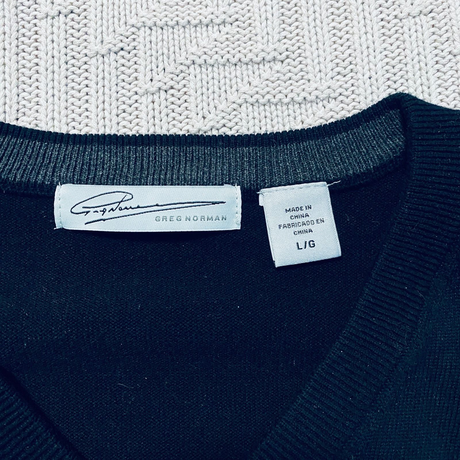 Greg Norman Greg Norman black v neck cotton sweater Size US L / EU 52-54 / 3 - 4 Thumbnail