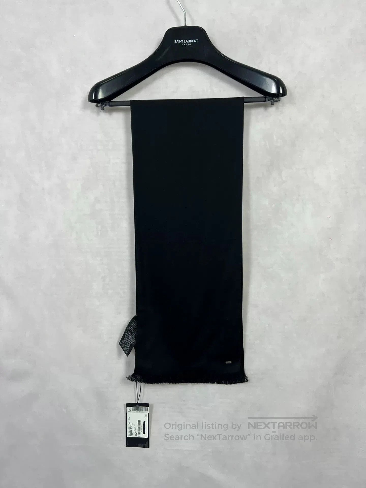 Saint Laurent Paris Saint Laurent Black Silk Bow Tie Scarf. Size ONE SIZE - 1 Thumbnail