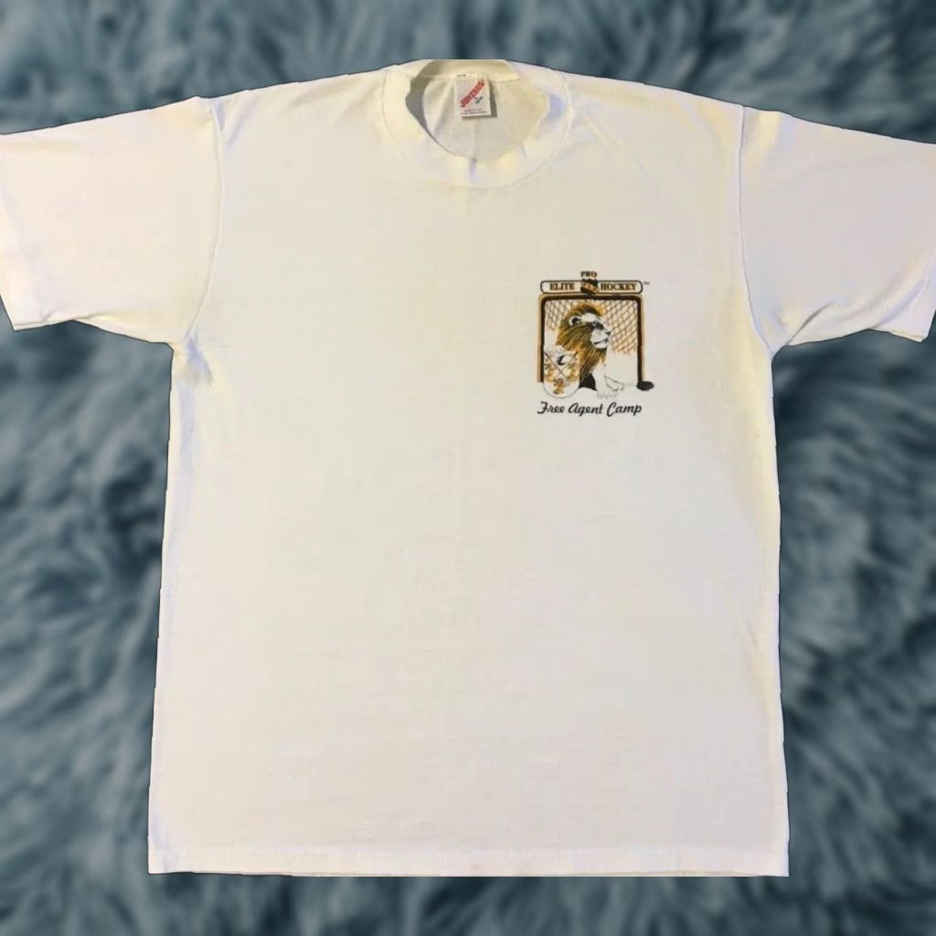 Vintage Vtg 80s Pro Elite Hockey Free Agent Camp Faded Shirt M USA Lion NHL Grunge 90s Size US M / EU 48-50 / 2 - 1 Thumbnail