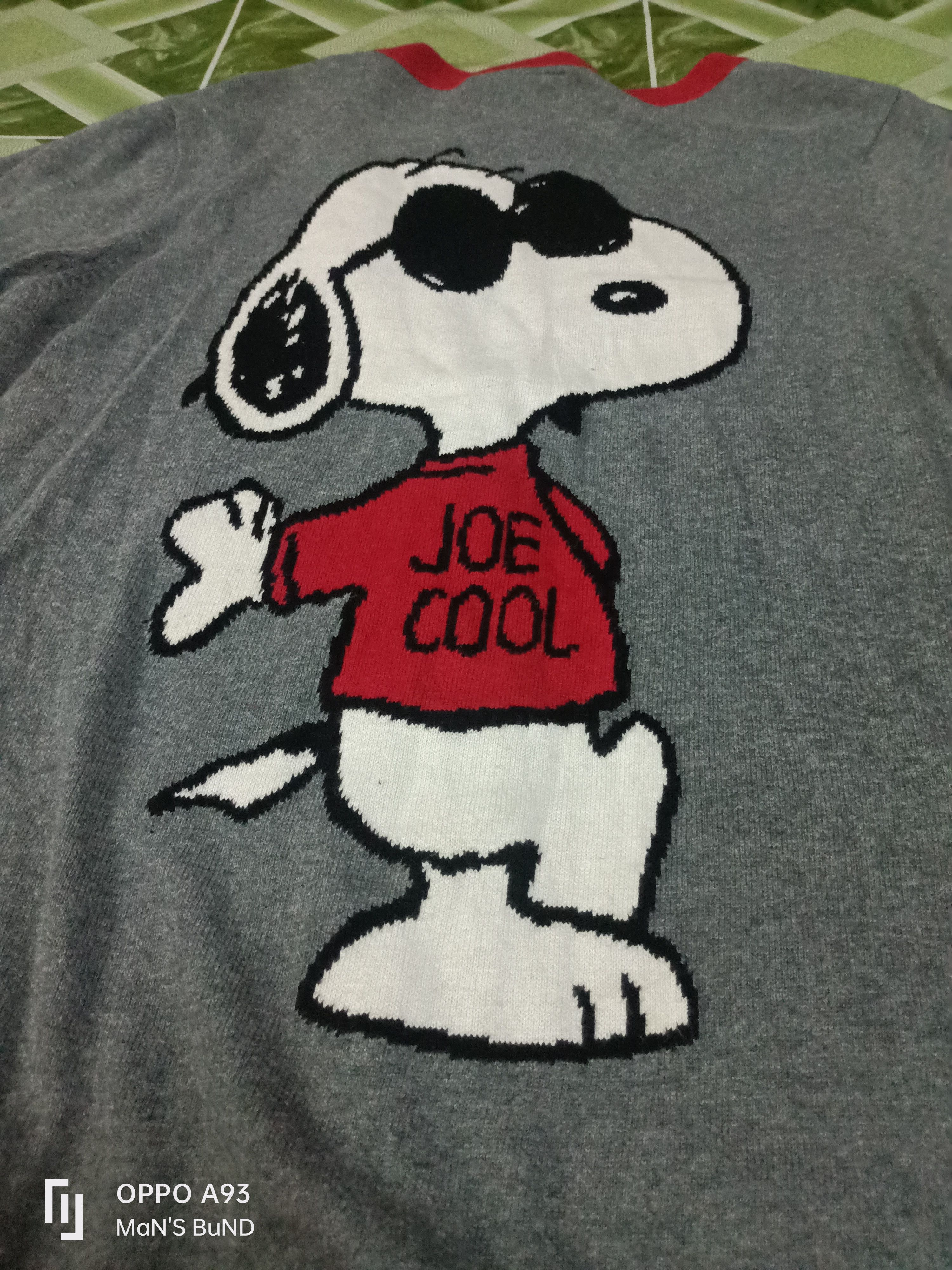 Peanuts × Vintage Vintage Cardigan Peanuts JOE COOL Size L / US 10 / IT 46 - 9 Thumbnail