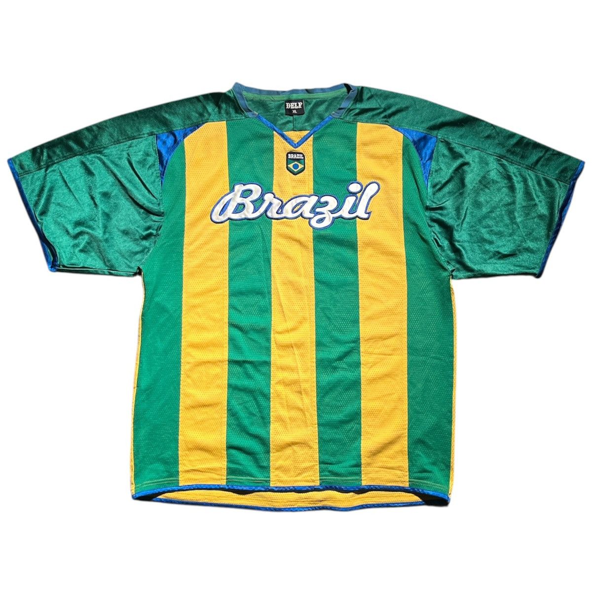 Other vintage 90s delf brazil striped mesh jersey Size US XL / EU 56 / 4 - 1 Thumbnail
