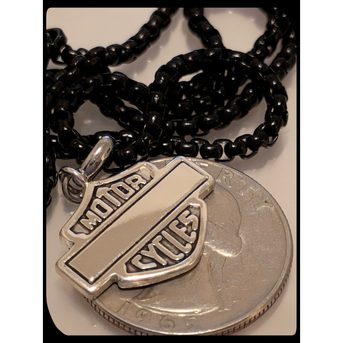 Harley Davidson HARLEY DAVIDSON MOTORCYCLES Bar & Shield Pendant Necklace Size ONE SIZE - 3 Thumbnail