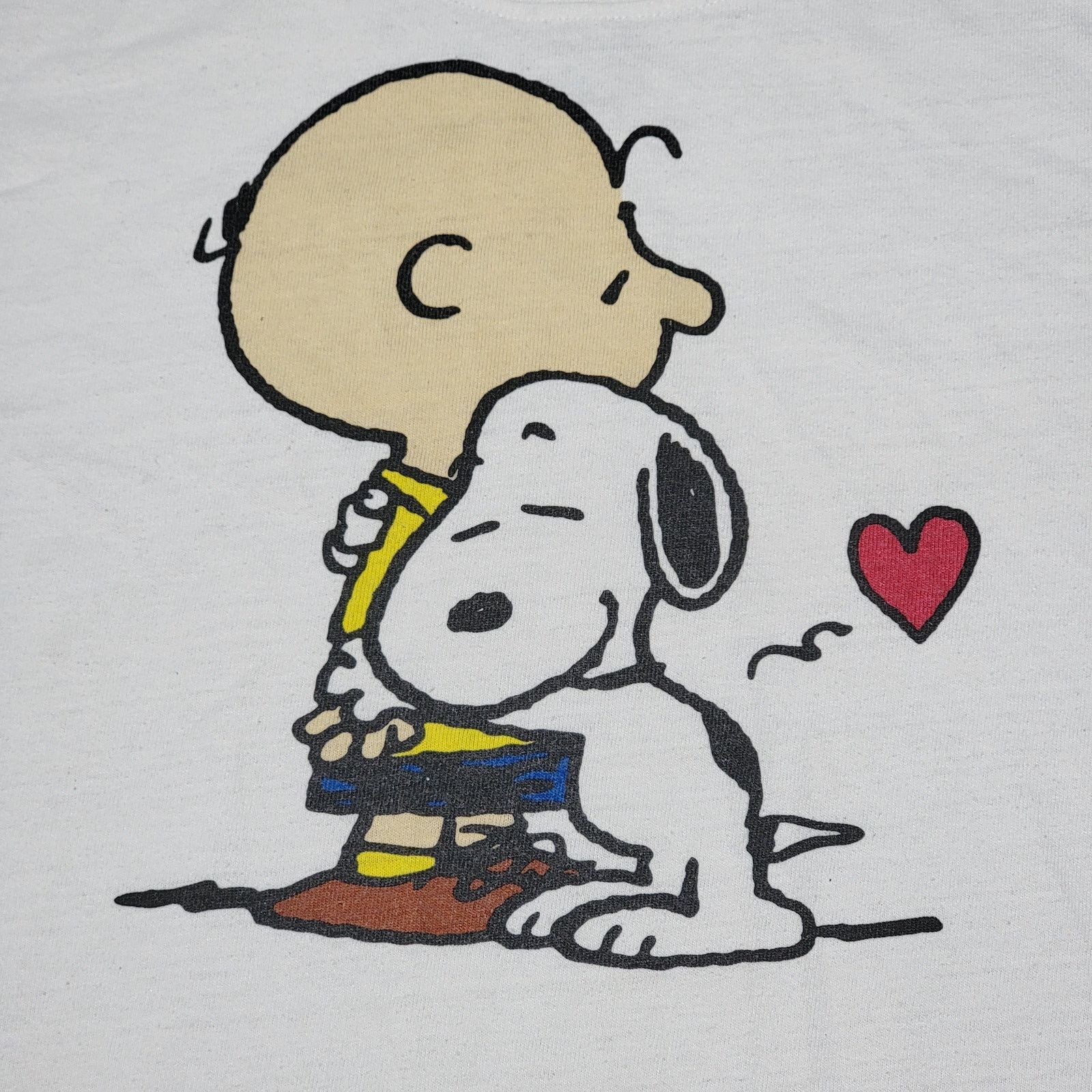 Peanuts Peanuts White Unisex Tee Snoopy Hug - Size Medium Size M / US 6-8 / IT 42-44 - 2 Thumbnail