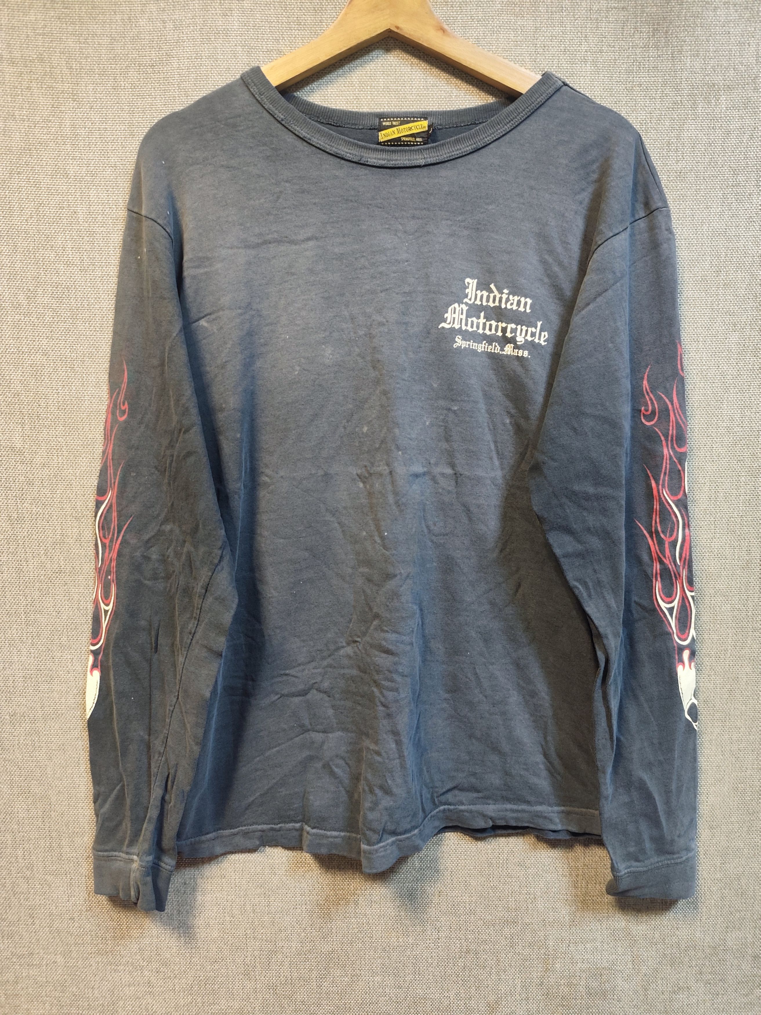 Indian Motorcycle Vintage long Sleeve Indian Motorcycle Never Die Size US M / EU 48-50 / 2 - 2 Thumbnail