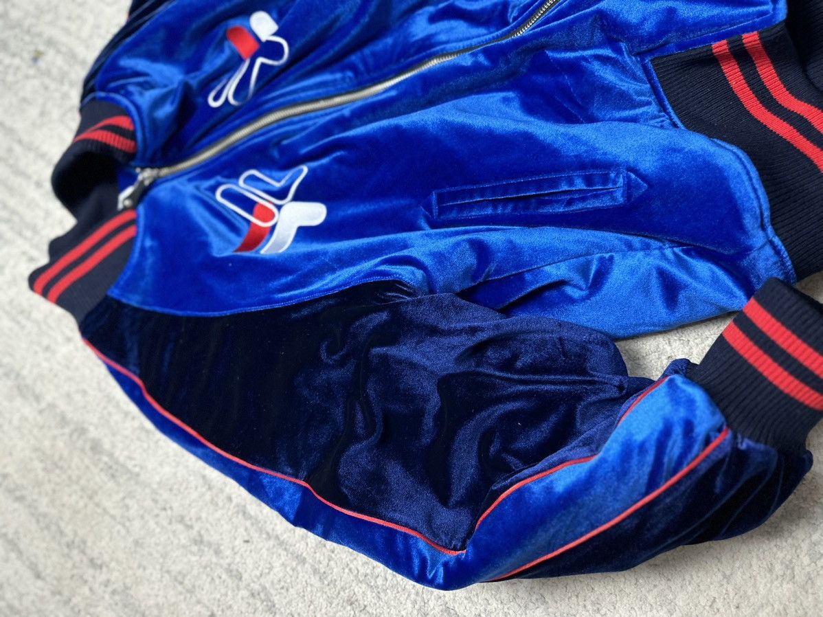 Fila × Japanese Brand D-Antidote x Fila Logo Velvet Stadium Jacket Blue/Navy Size US M / EU 48-50 / 2 - 5 Thumbnail