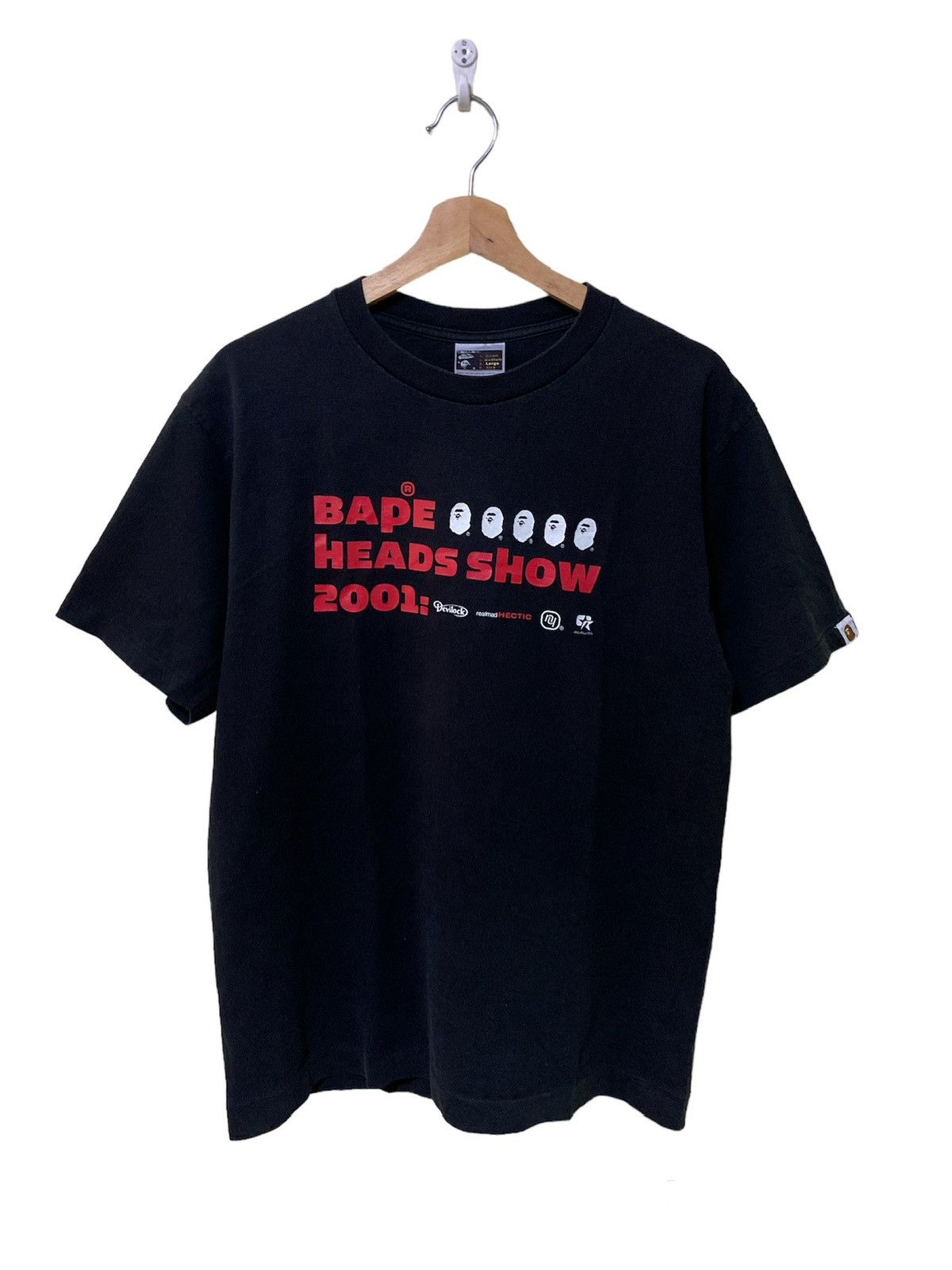 Bape Vtg A bathing Ape BAPE HEAD SHOW 2001 Ideograpeh Tshirt | Grailed