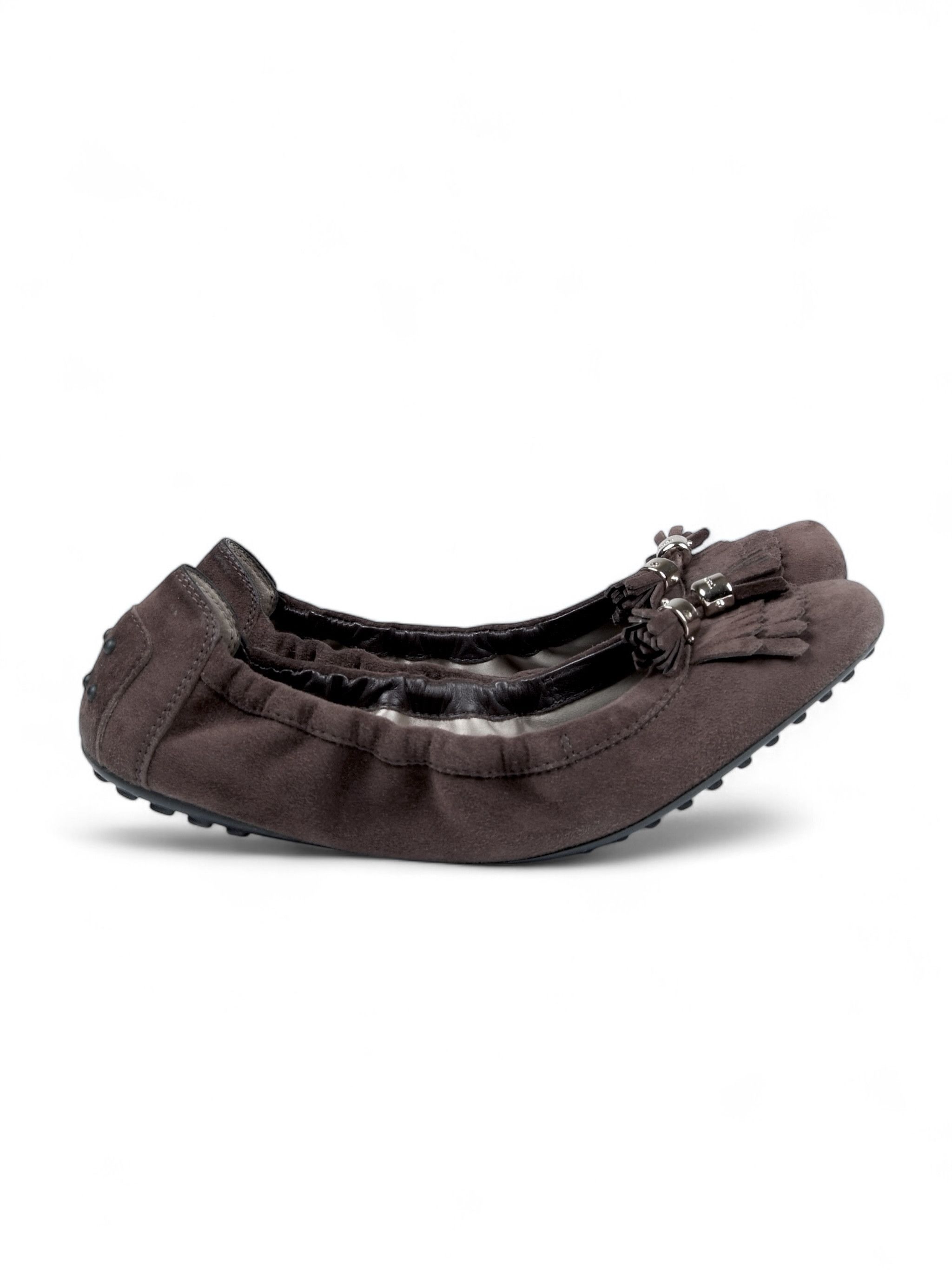 Tod's Tod's Brown Suede Ballet Flats EU 36.5 Size US 5.5 / IT 35.5 - 1 Thumbnail