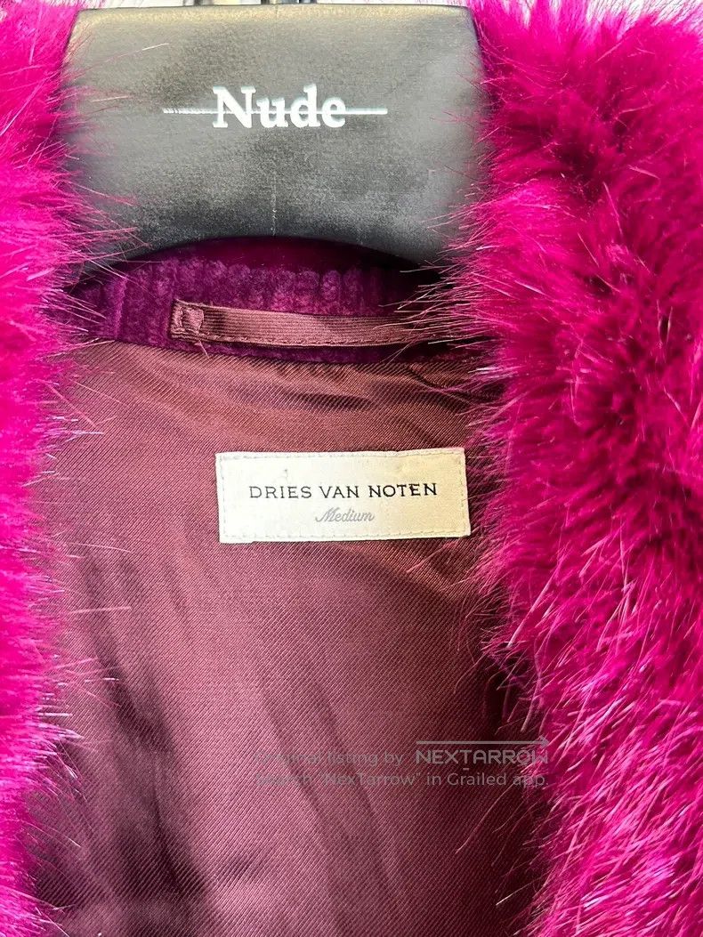 Dries Van Noten Dries Van Noten Dragon Fruit Fake Fur Size M / US 6-8 / IT 42-44 - 7 Thumbnail