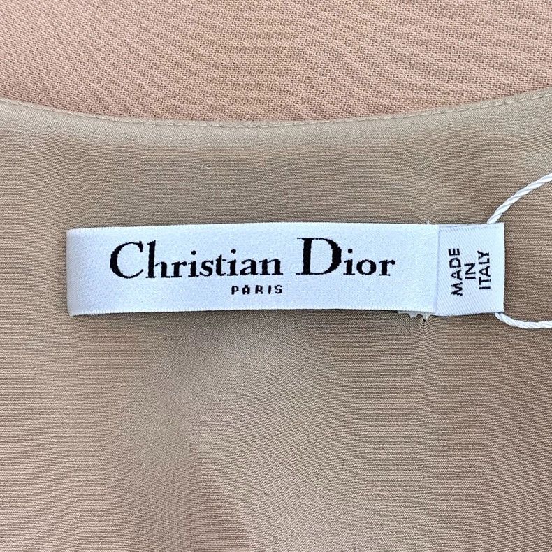 Dior Dior Cinnamon pink bee embroidered wool V-neck sleeveless Size XS / US 0-2 / IT 36-38 - 6 Thumbnail