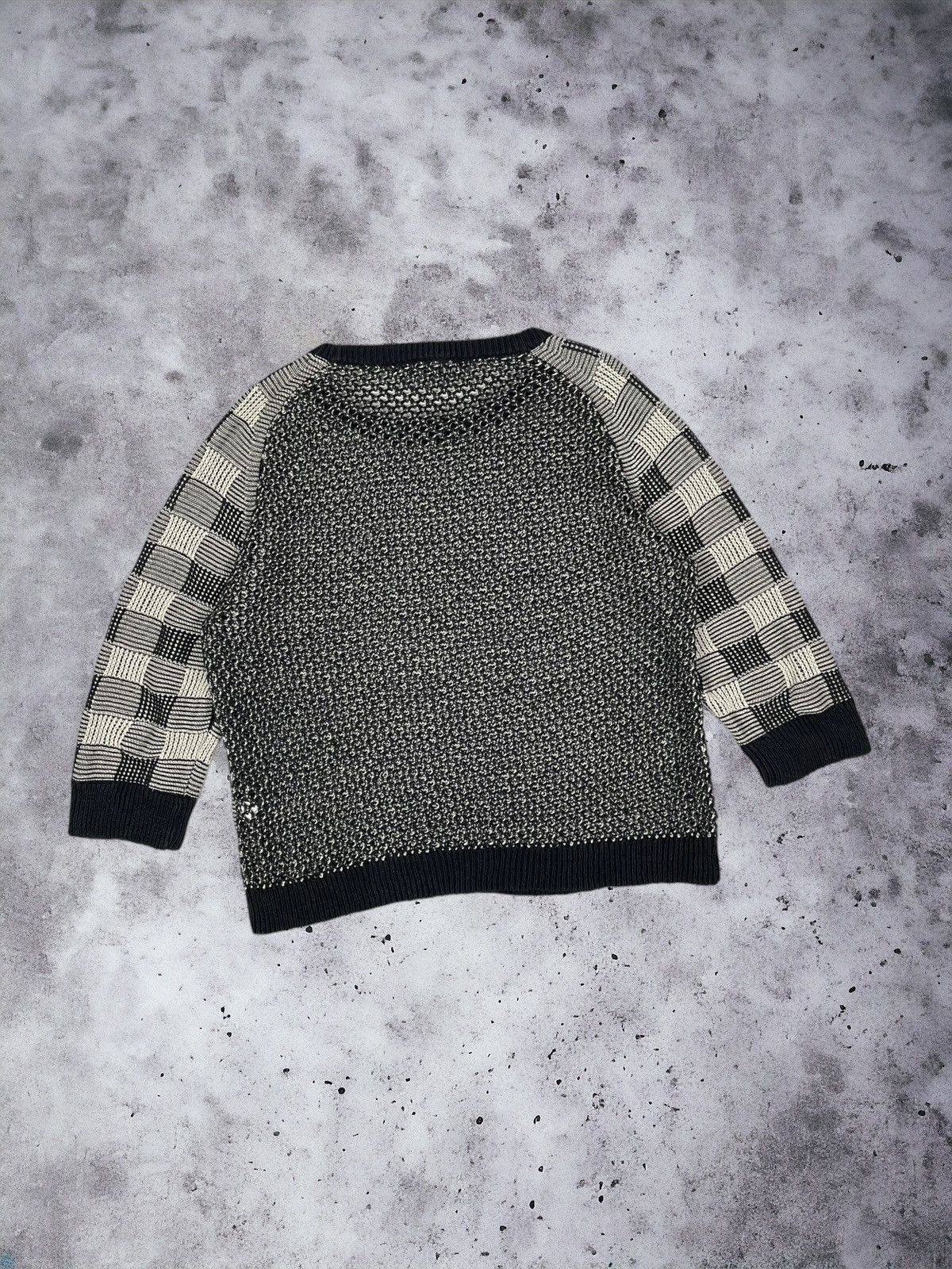 Heaven by Marc Jacobs × Marc Jacobs × Marc by Marc Jacobs Marc Jacob Plaid Print Scoop Neck Linen Crochet Sweater Size US M / EU 48-50 / 2 - 3 Thumbnail