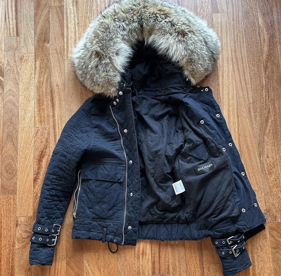 Balmain Balmain fur hood biker jacket Size US L / EU 52-54 / 3 - 1 Thumbnail