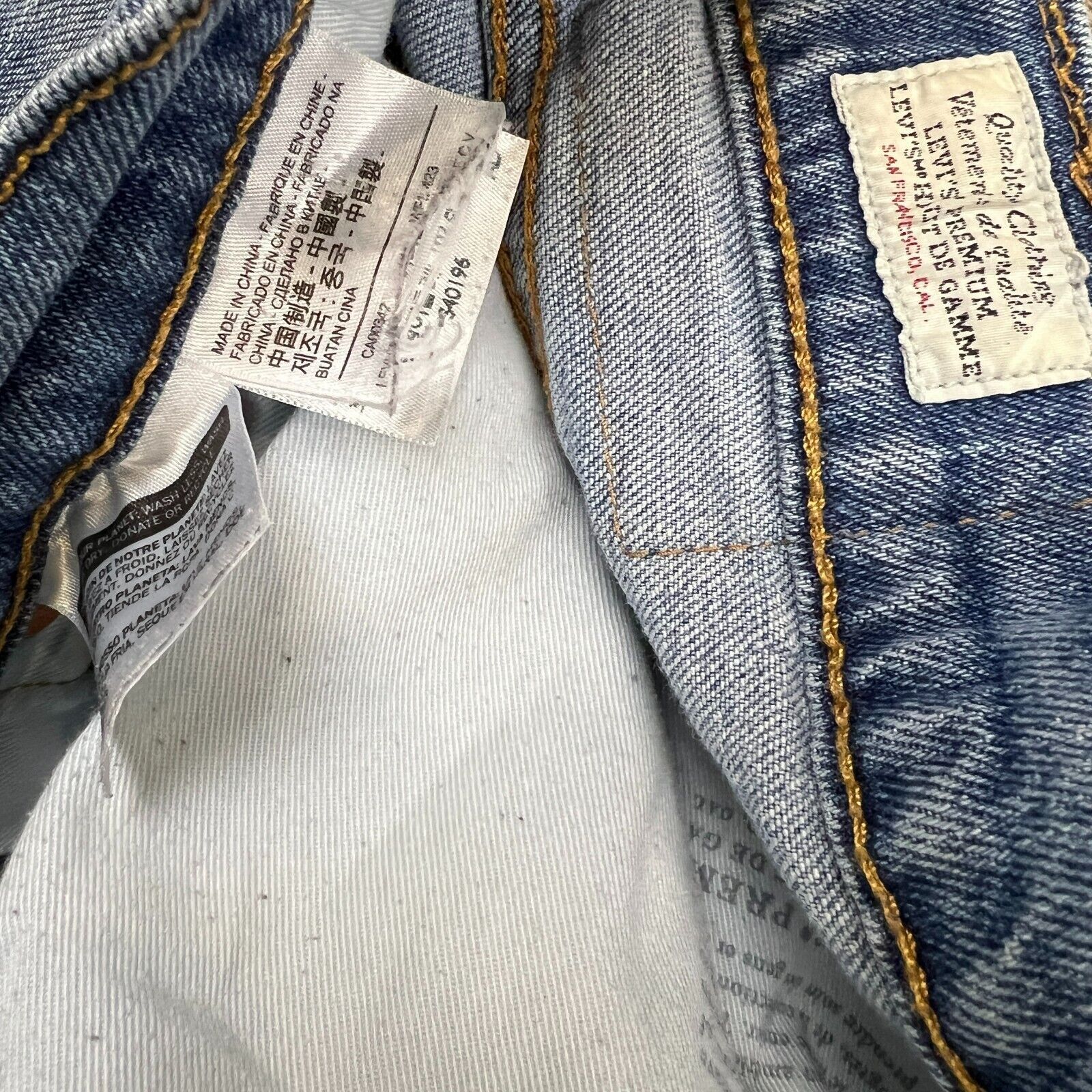 Levi's × Vintage Levi's 511 Jeans Mens 34x32 Slim Fit Distressed Denim Pants Size US 34 / EU 50 - 8 Thumbnail