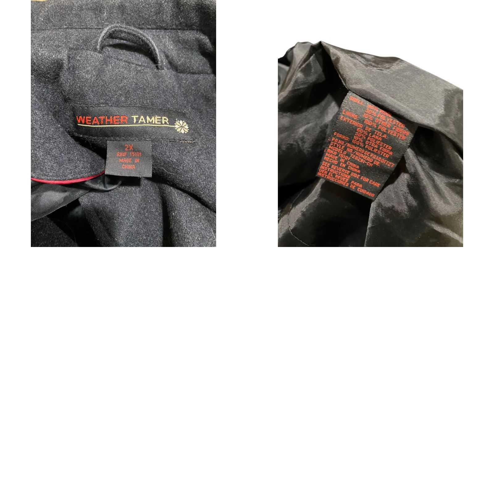 Vintage Weather Tamer Coat Wool Blend Womens 2X Plus Charcoal Dark Gray Wool Blend Coat Weather Tamer Womens Plus 2X Charcoal Gray Wool Blend Coat Size XXL / US 16-18 / IT 52-54 - 8 Thumbnail