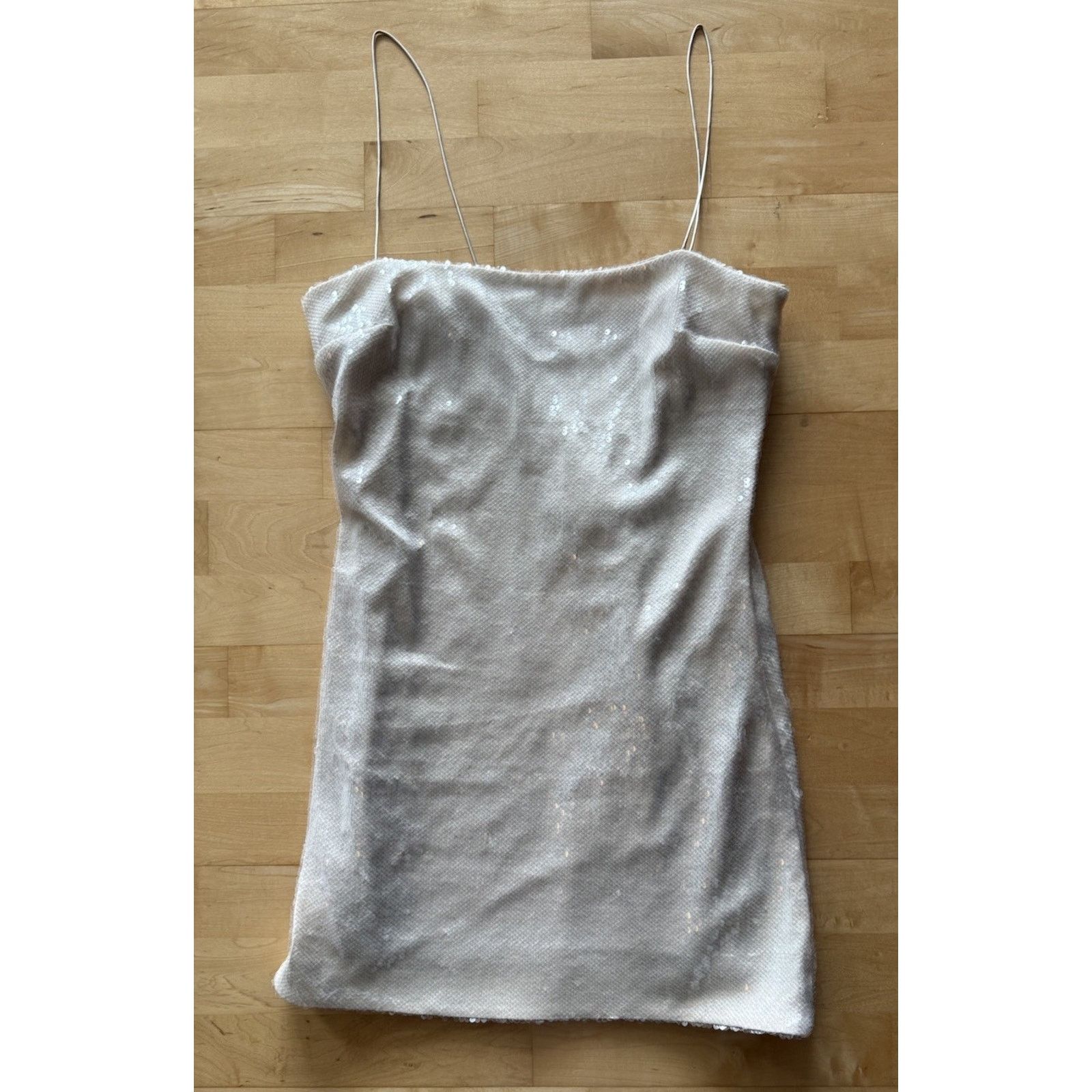 Cinq a Sept Cinq a Sept Alabaster Lauri Sequin Cream Lace Up Back Dress Size XL / US 12-14 / IT 48-50 - 3 Thumbnail