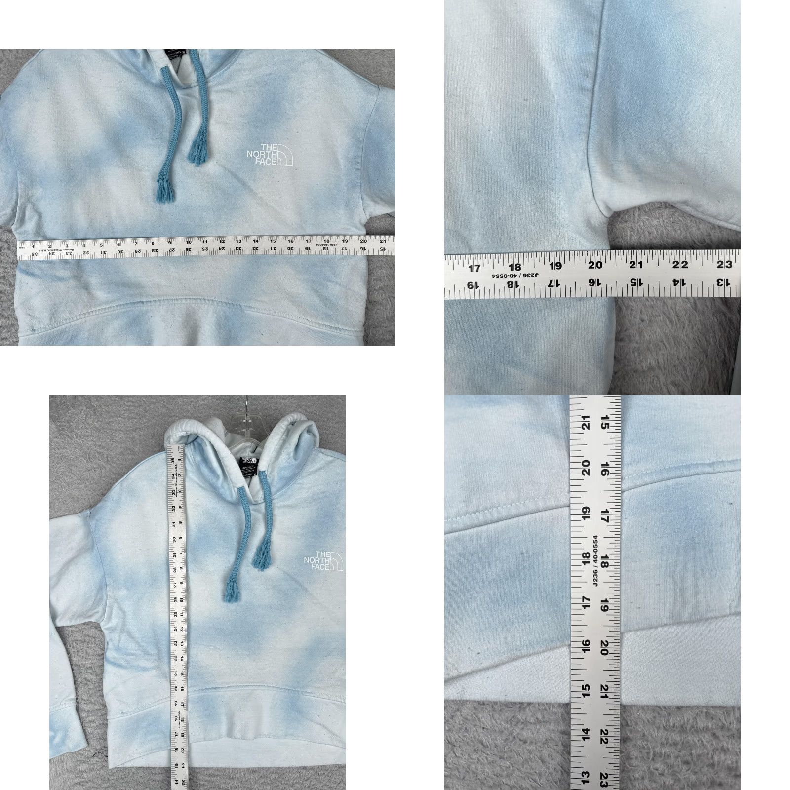 The North Face VINTAGE The North Face Hoodie Womens XS Blue Tie Dye Cropped Pullover Sweatshirt Size XS / US 0-2 / IT 36-38 - 8 Thumbnail