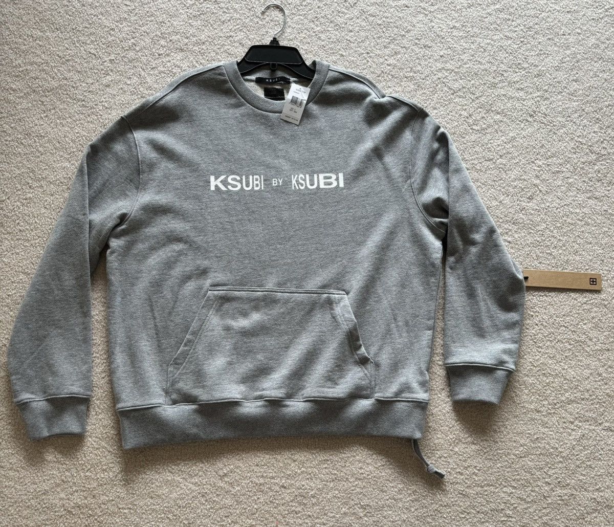 image of Ksubi Crewneck Sweatshirt in Grey, Men's (Size Small)