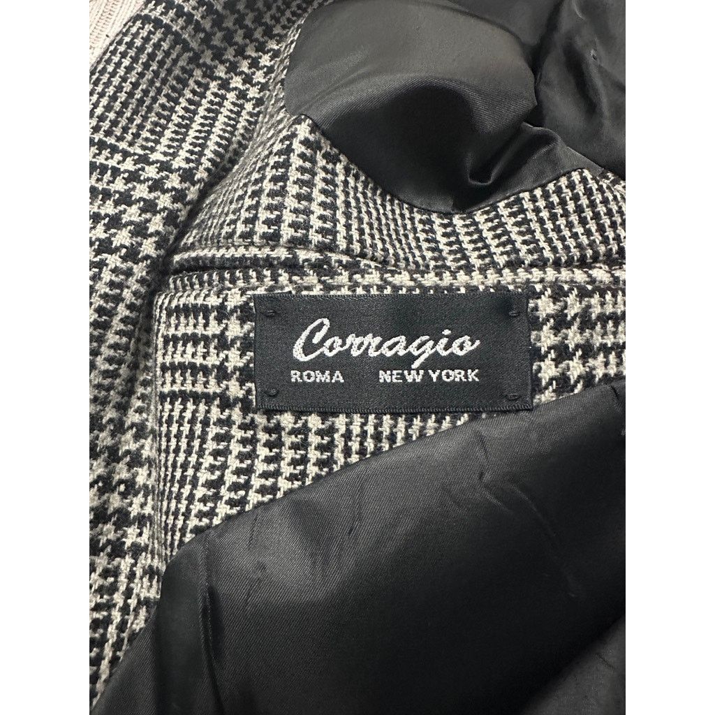 Vintage Vintage Corragio black glen check cashmere two button blazer Size 44R - 6 Thumbnail