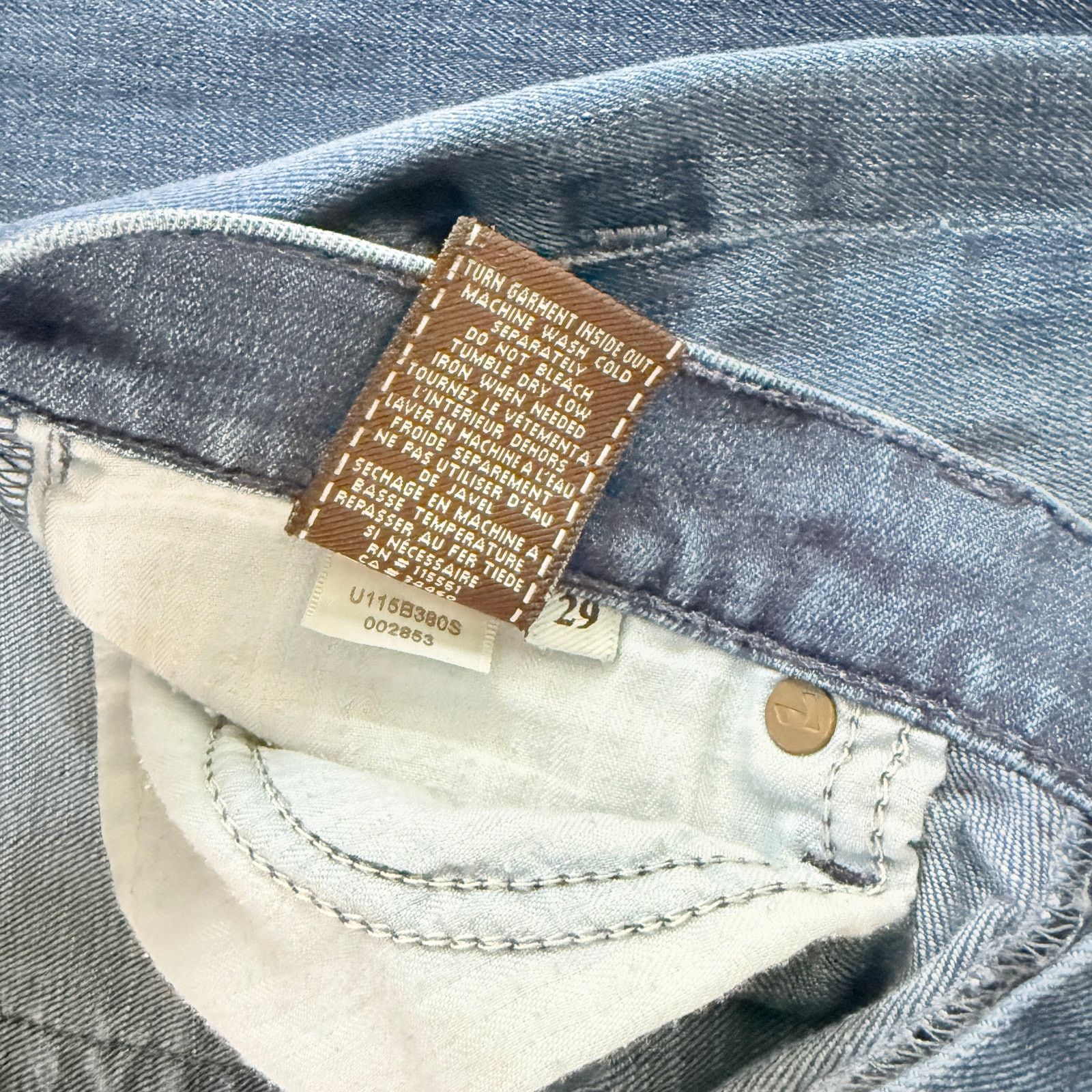 Other 7 For All Mankind Dojo Flare Blue Jeans Size 29 Size 30" / US 8 / IT 44 - 6 Thumbnail