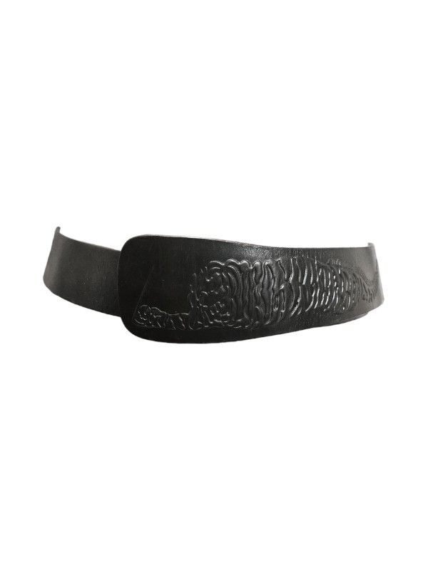 Roberto Cavalli Roberto Cavalli Black “Freedom” Embossed Tiger Belt, c.2010s Size ONE SIZE - 1 Thumbnail