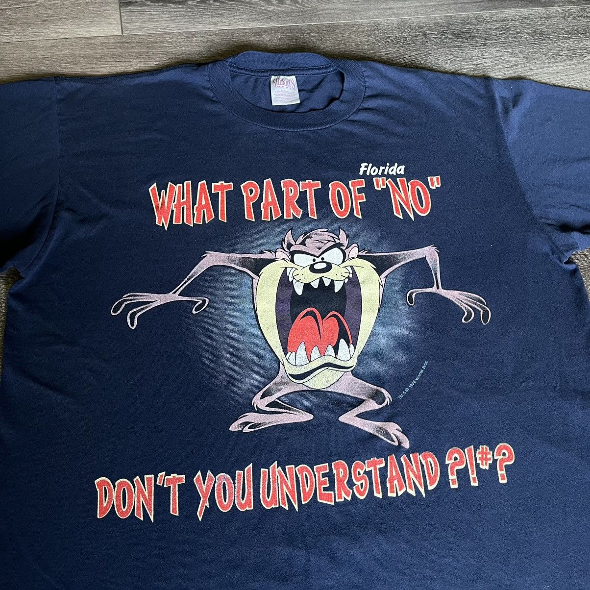 Vintage × Warner Bros Vintage 1996 Tazmanian Devil No Don’t You Understand T Shirt Size US XL / EU 56 / 4 - 1 Thumbnail