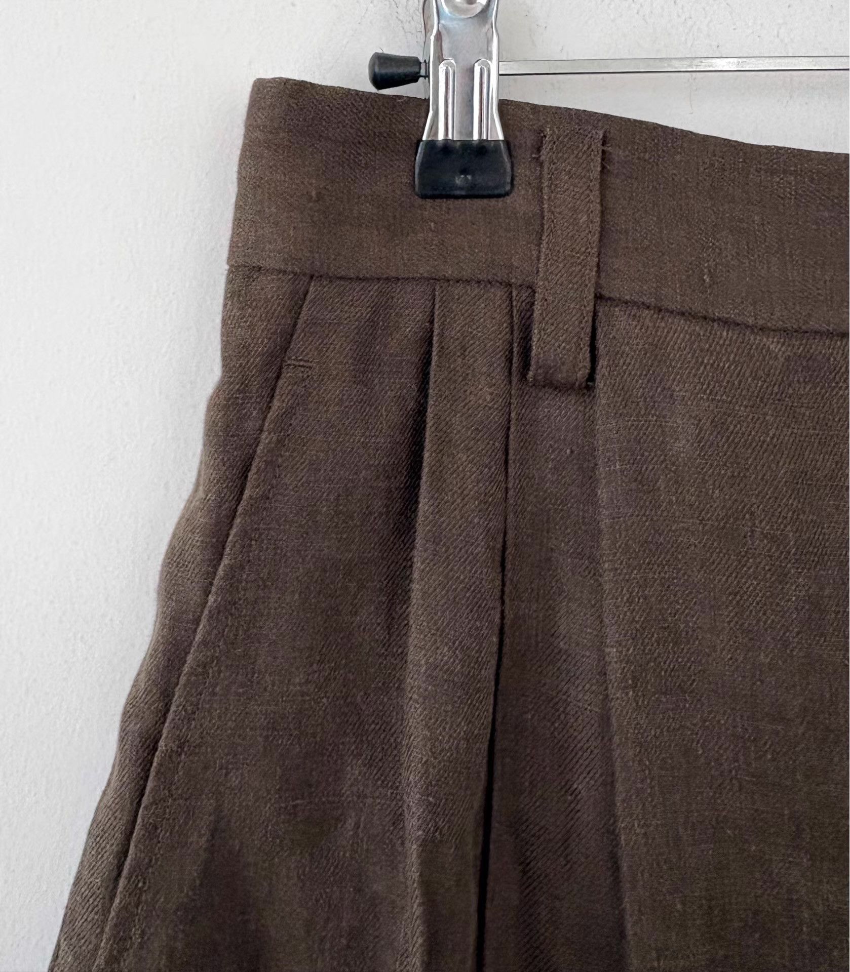 Ziggy Chen Ziggy Chen 25 Early Autumn Men's Coffee Wide-leg Pants Ｑ21 Size US 34 / EU 50 - 5 Thumbnail
