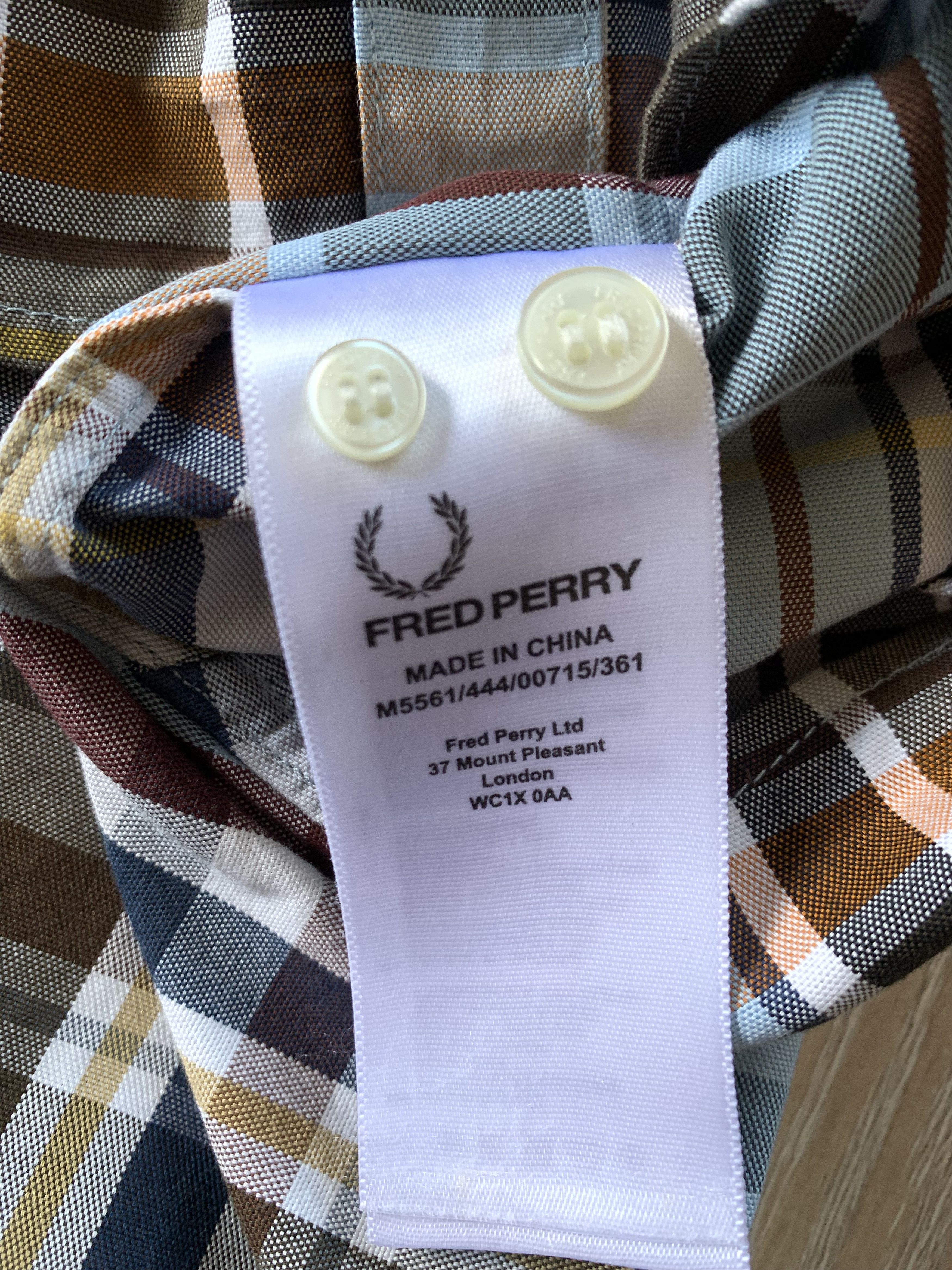 Designer × Fred Perry × Vintage Fred Perry Pocket Short Sleeve Plaid Shirt Size US XL / EU 56 / 4 - 7 Thumbnail
