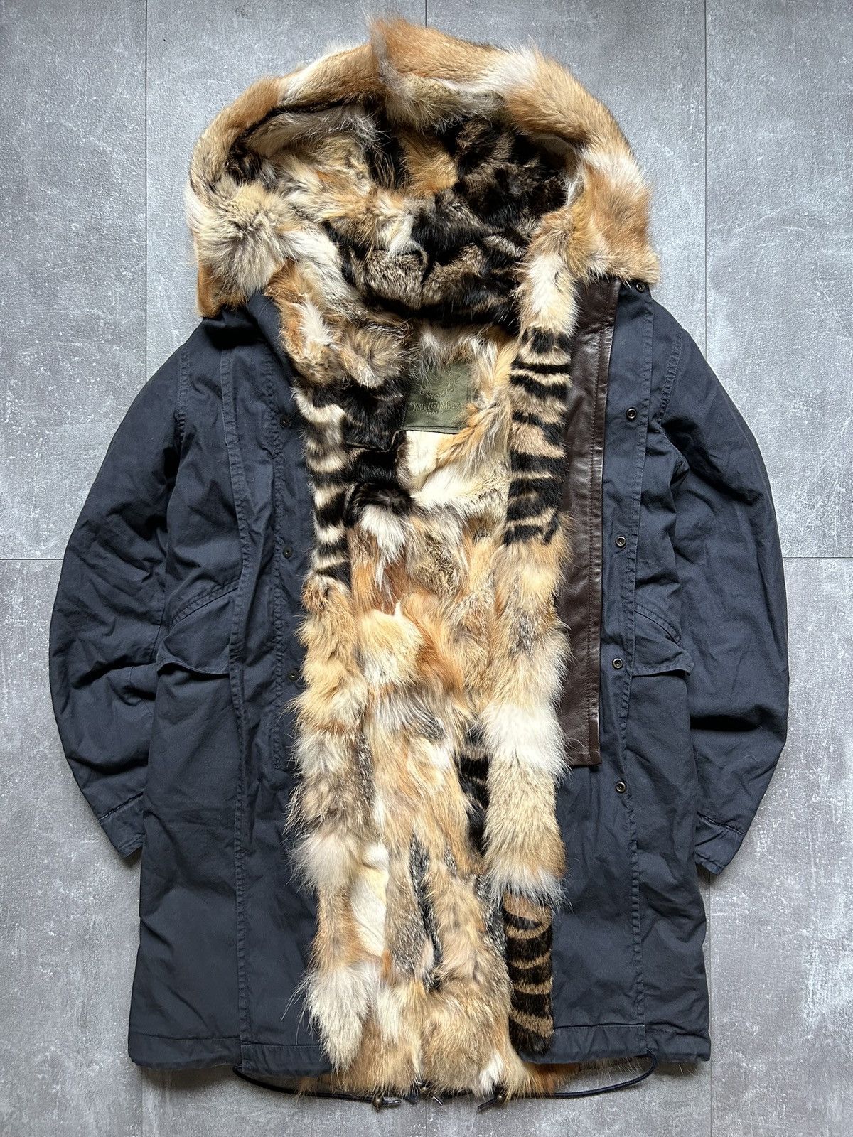 Mr & Mrs Italy Army Parka With Fur Trim in Green | Lyst
