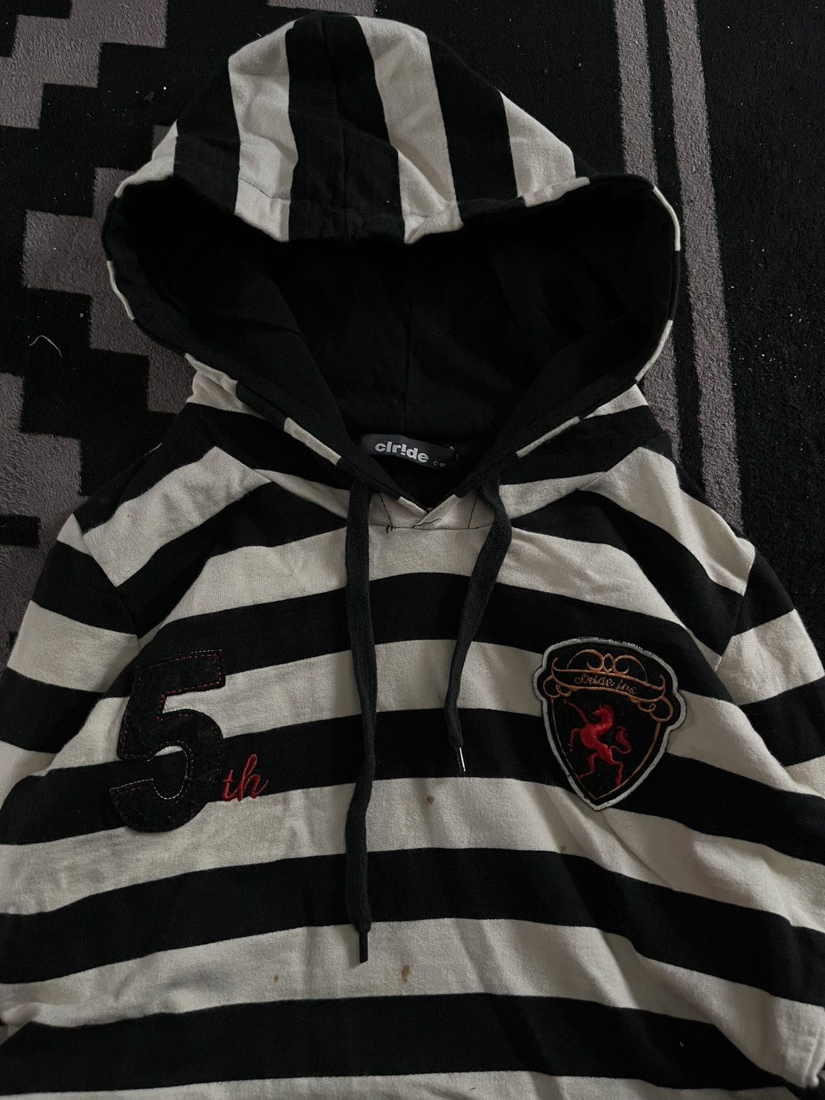 If Six Was Nine Japanese clride striped y2k hoodie Size US M / EU 48-50 / 2 - 3 Thumbnail