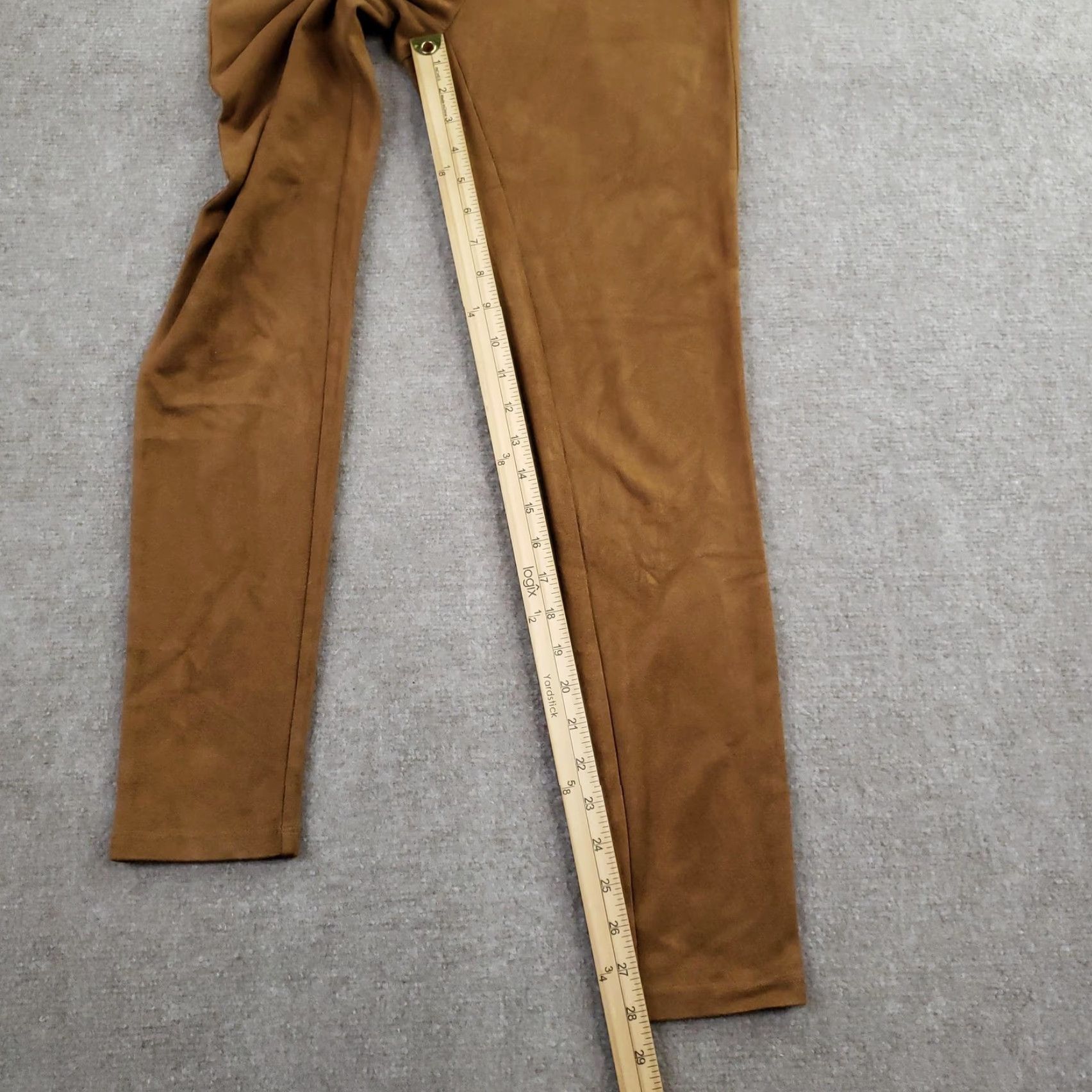 J.McLaughlin J.McLaughlin Leggings Womens Small Brown Faux Suede High Rise Pull On Stretch Size 28" / US 6 / IT 42 - 2 Thumbnail