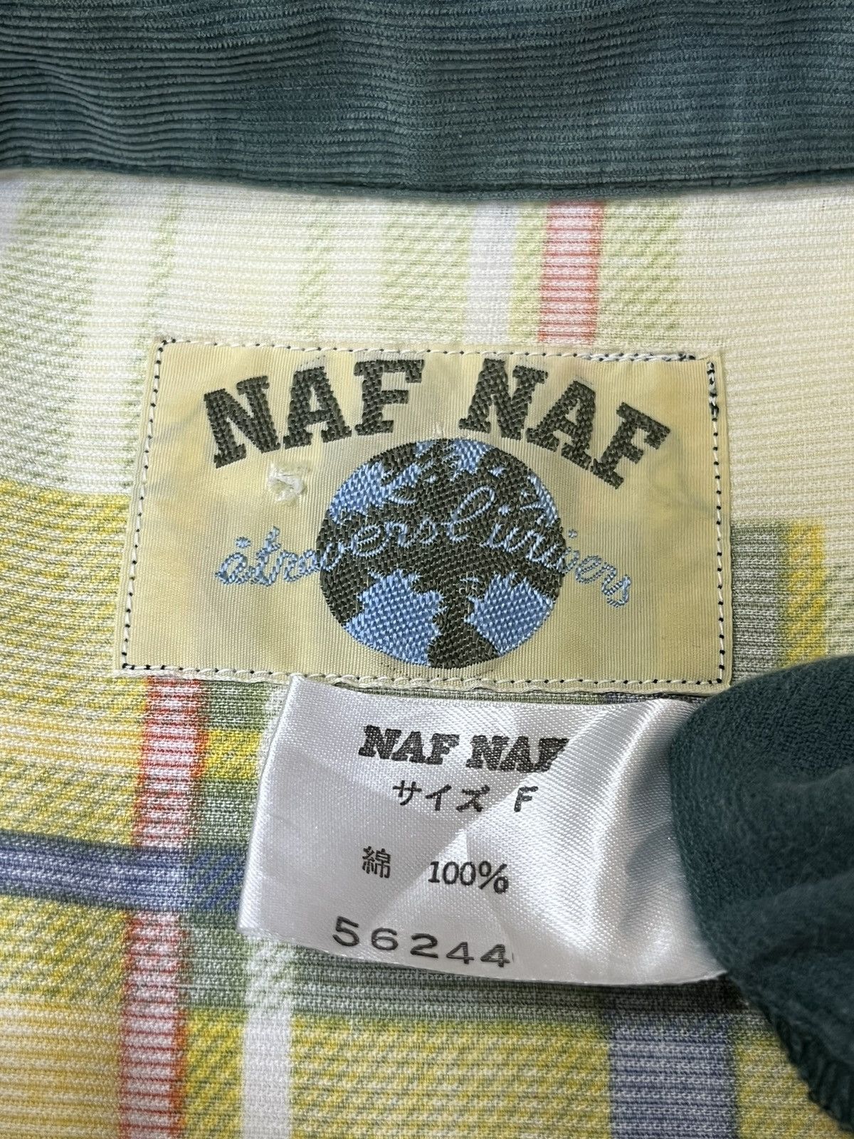 Issey Miyake JAPANESE BRAND NAF NAF CORDUROY PATCHWORK BUTTON UPS SHIRT Size US L / EU 52-54 / 3 - 11 Thumbnail