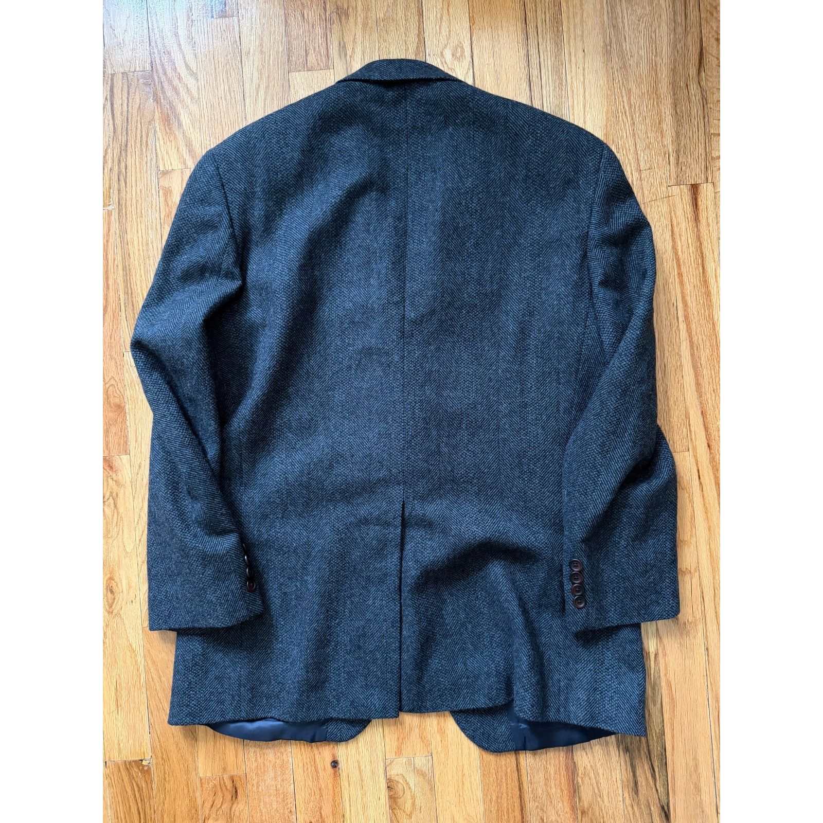 Chaps Ralph Lauren Ralph Lauren Mens 40R Tweed Blazer Navy Herringbone Canada Size 40R - 8 Thumbnail