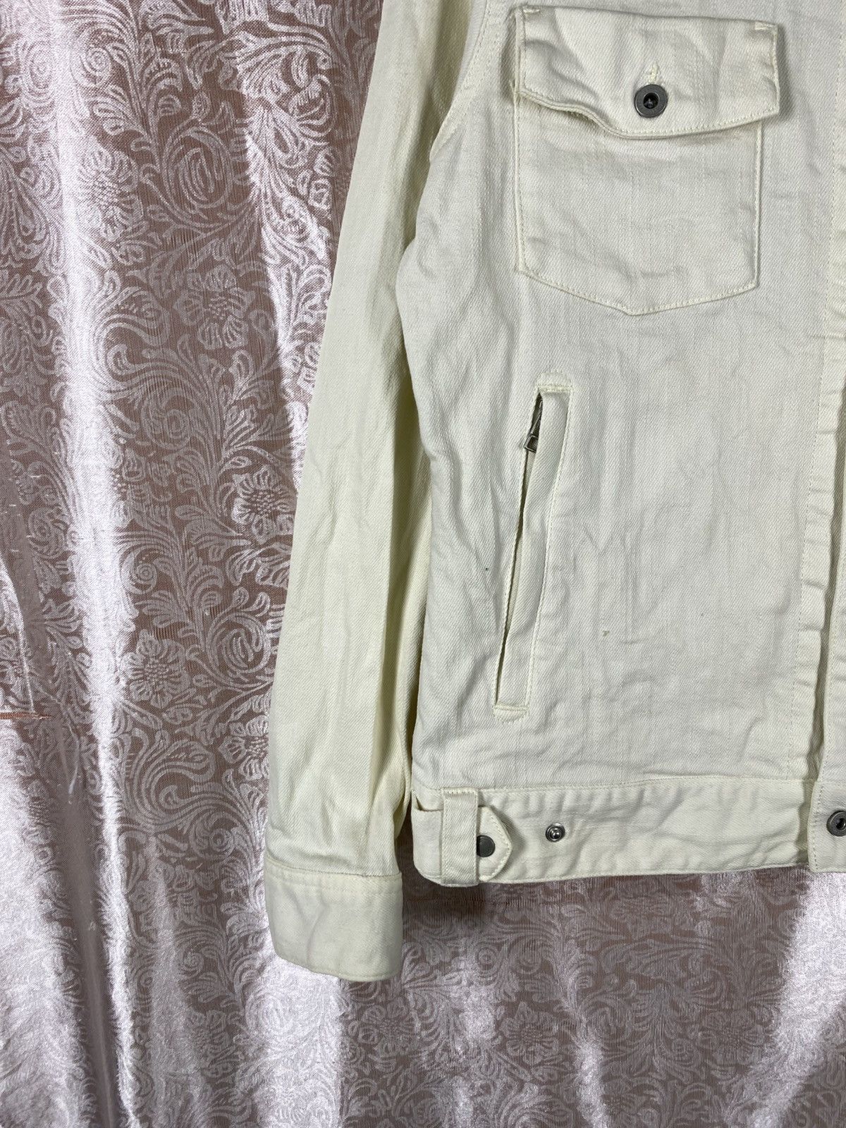 Vintage Vintage Green Heart White Denim Jacket Clover Graphic Size US M / EU 48-50 / 2 - 7 Thumbnail