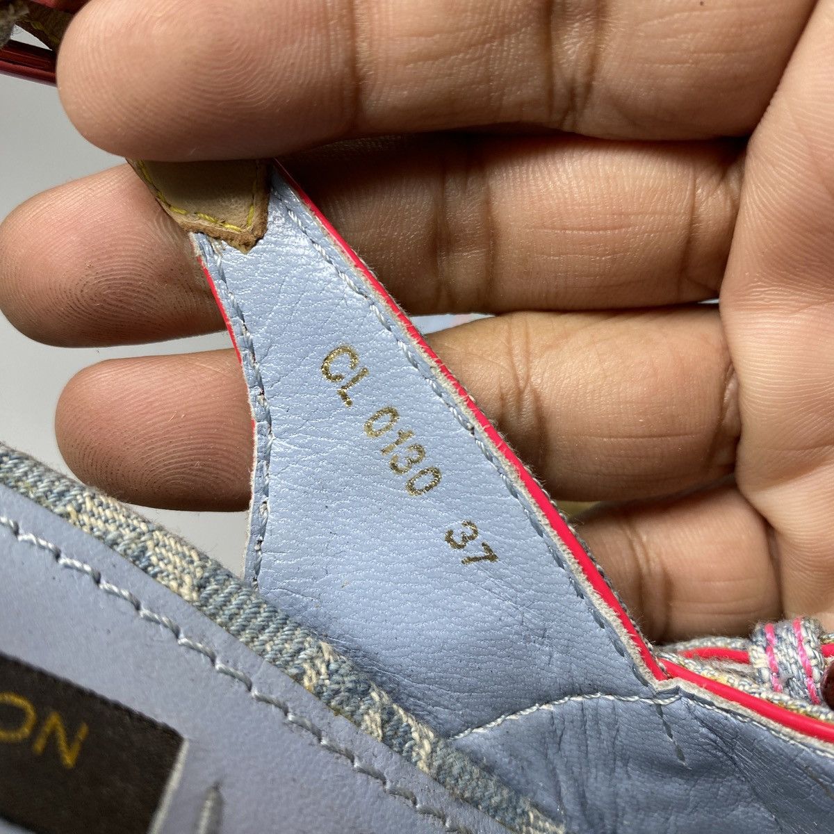 Louis Vuitton Bleached Monogram Denim Wedge Sandals Size US 7 / IT 37 - 18 Thumbnail