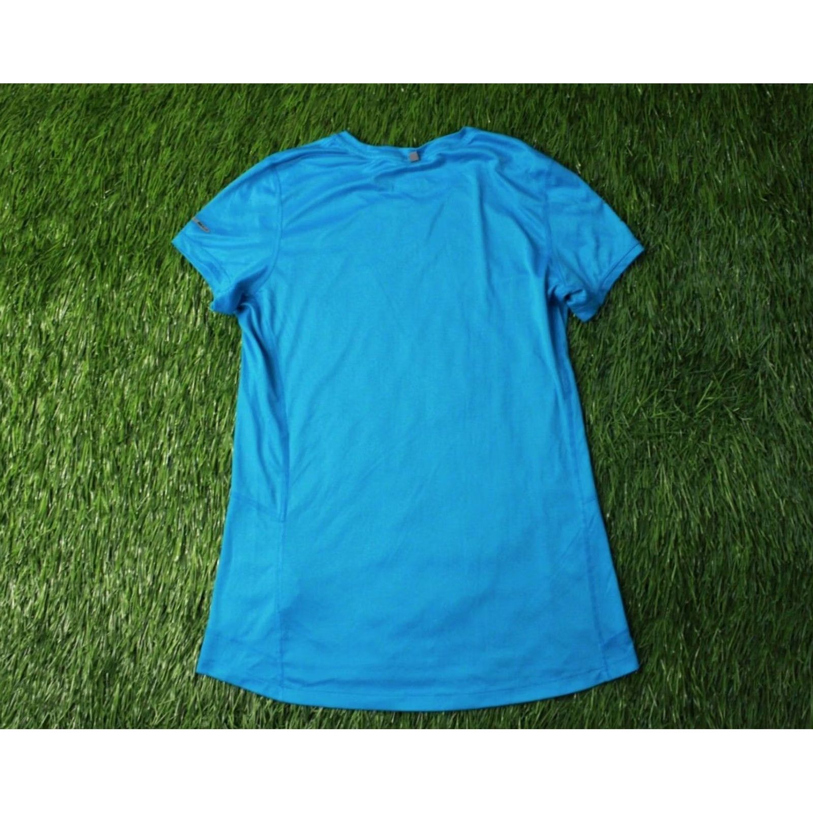 Nike NIKE RUNNING SHIRT Women M Medium Blue 2016 Dri-FIT Training Jersey T-Shirt Nike Run Size M / US 6-8 / IT 42-44 - 8 Thumbnail