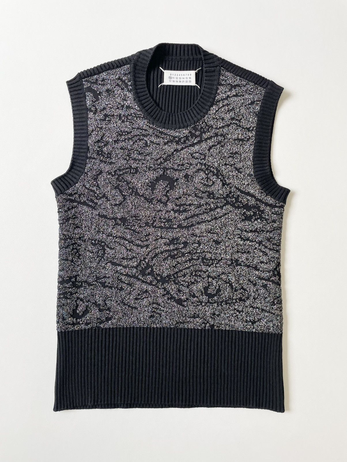Maison Margiela Sample ‘Metallic Galaxy Intarsia’ Sweater Vest Size US M / EU 48-50 / 2 - 1 Thumbnail
