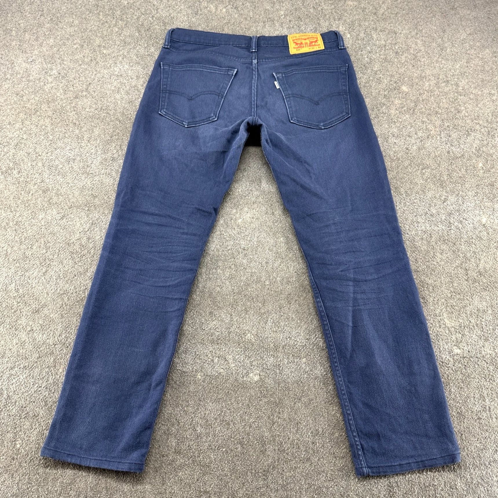 Levi's Levis 511 Jeans Mens 32x32 Blue Slim Fit Skinny Dark Wash Cotton Stretch Denim Jeans Regular 5-Pocket Logo Zipper Size US 32 / EU 48 - 5 Thumbnail