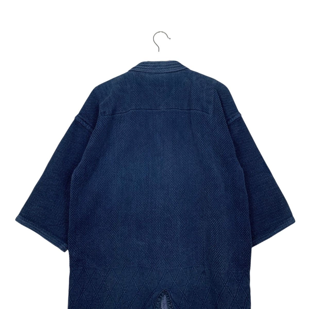 Japanese Brand Indigo Blue Sashiko Thickweave Hantan Kimono #2942-C133 Size US L / EU 52-54 / 3 - 15 Thumbnail
